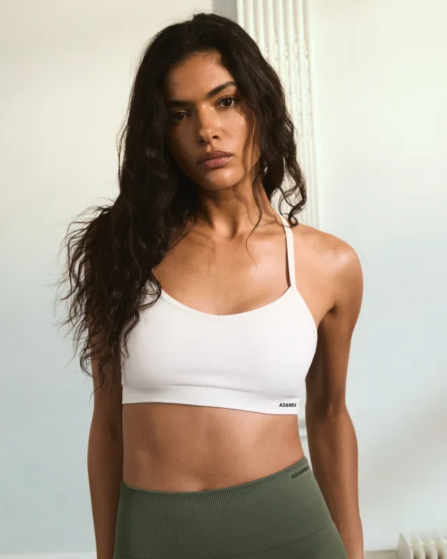 Classic Seamless Cross Back Bra - Warm White sold by Adanola