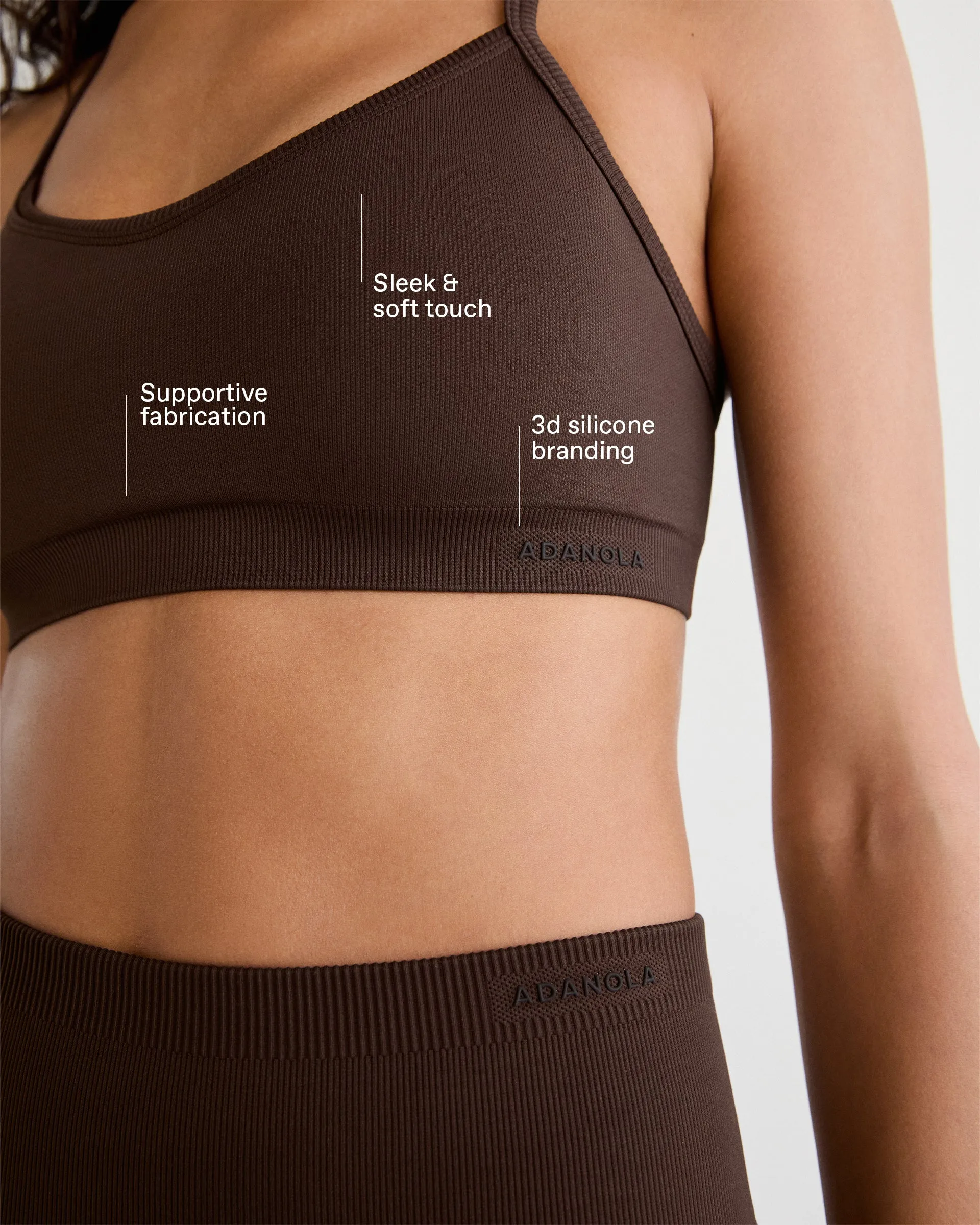 Classic Seamless Cross Back Bra - Chocolate Brown sold by Adanola product image thumbnail 2