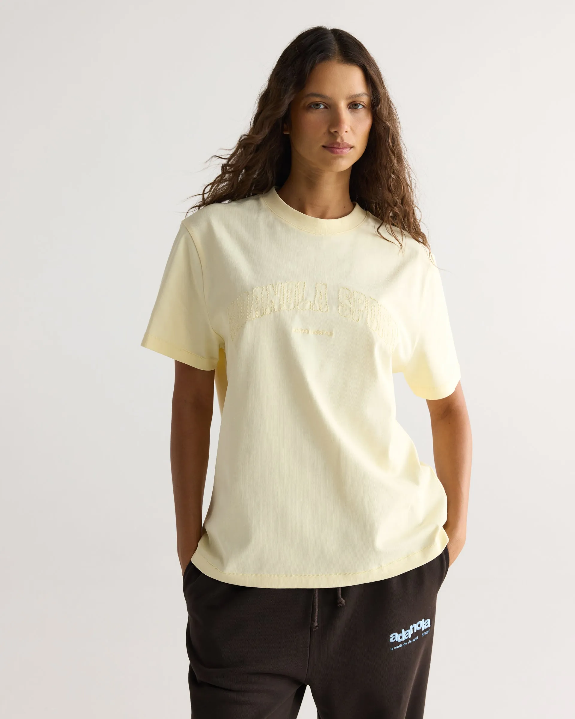 AS Stitch Detail Oversized T-shirt - Buttercream sold by Adanola product image thumbnail 4