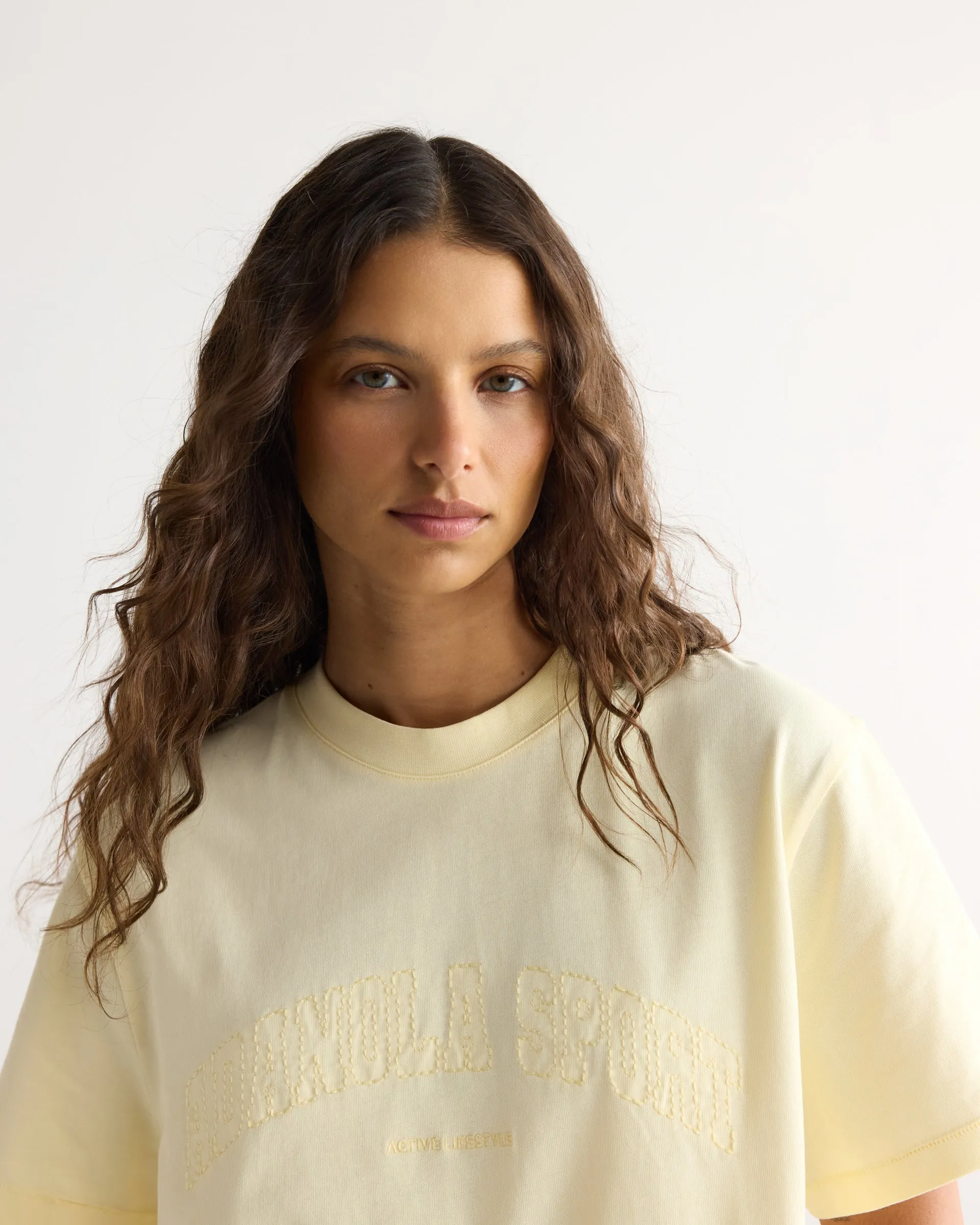 AS Stitch Detail Oversized T-shirt - Buttercream sold by Adanola product image thumbnail 3