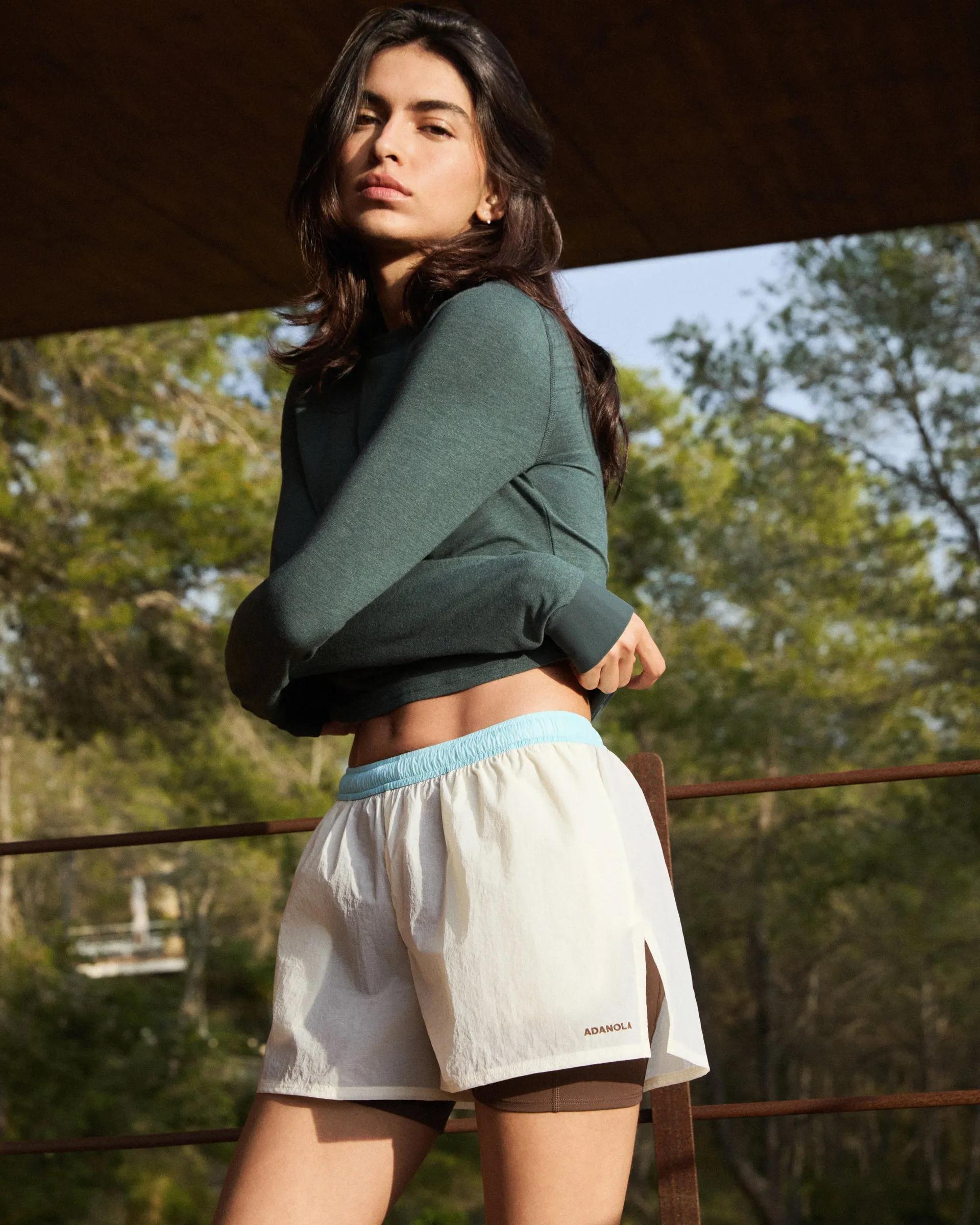 Lightweight Ripstop Double Layer Shorts - Marshmallow White sold by Adanola