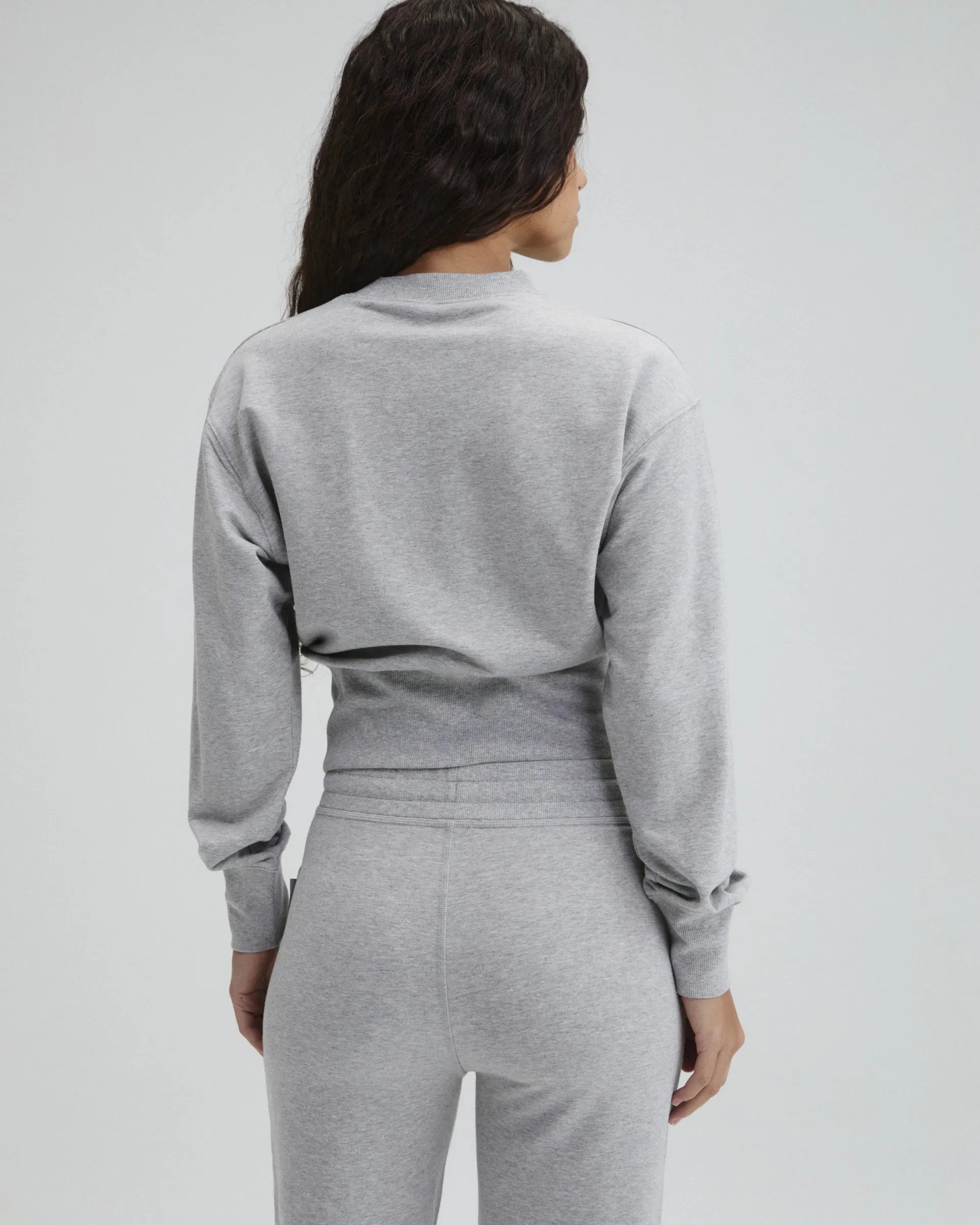 Modal Cinch Hem Sweatshirt - Light Grey Melange sold by Adanola product image thumbnail 2