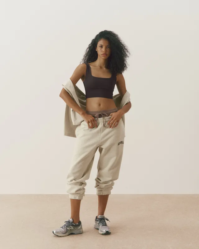 Varsity Sweatpants - Oat Melange/Coffee Bean made by Adanola