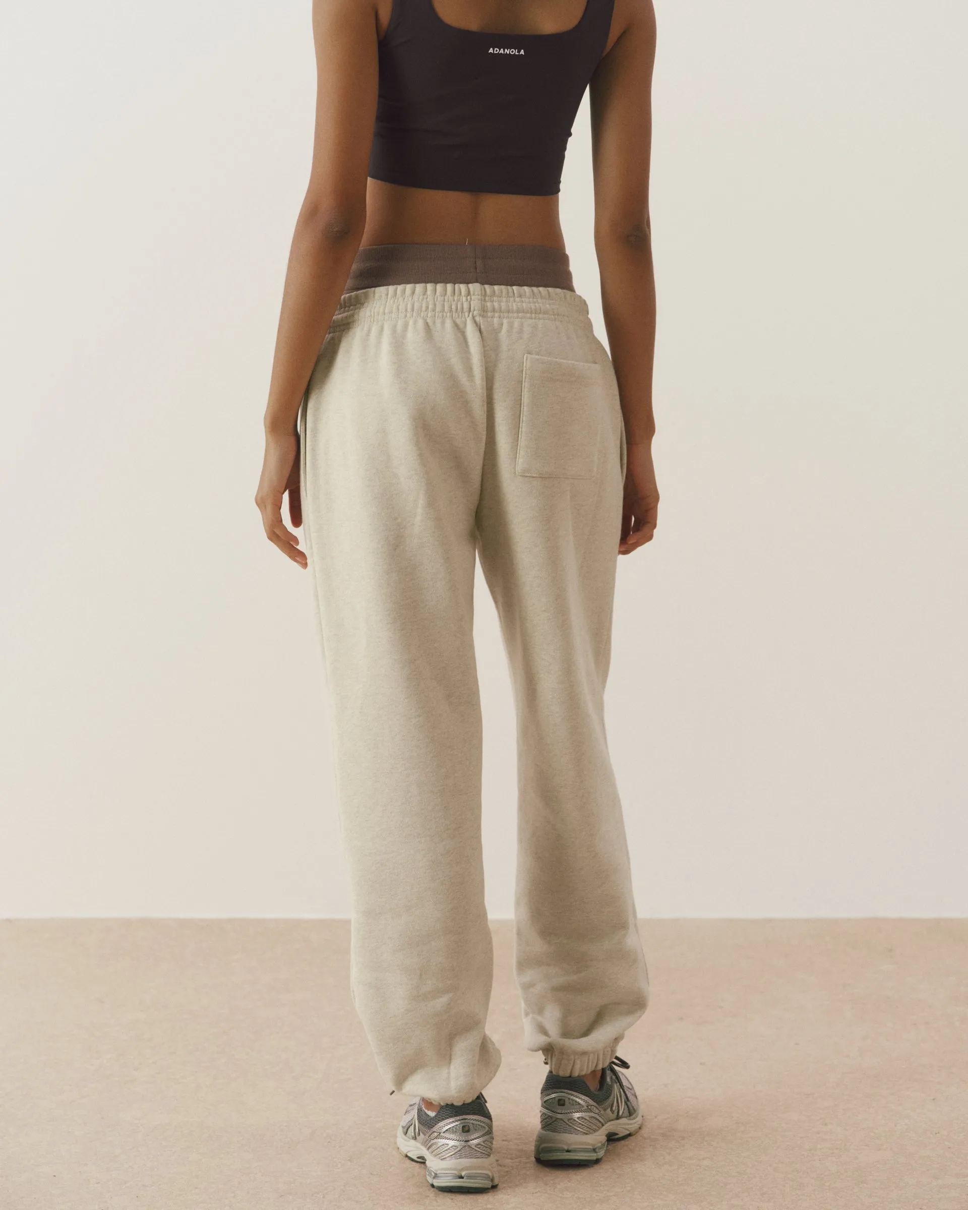 Varsity Sweatpants - Oat Melange/Coffee Bean sold by Adanola product image thumbnail 2