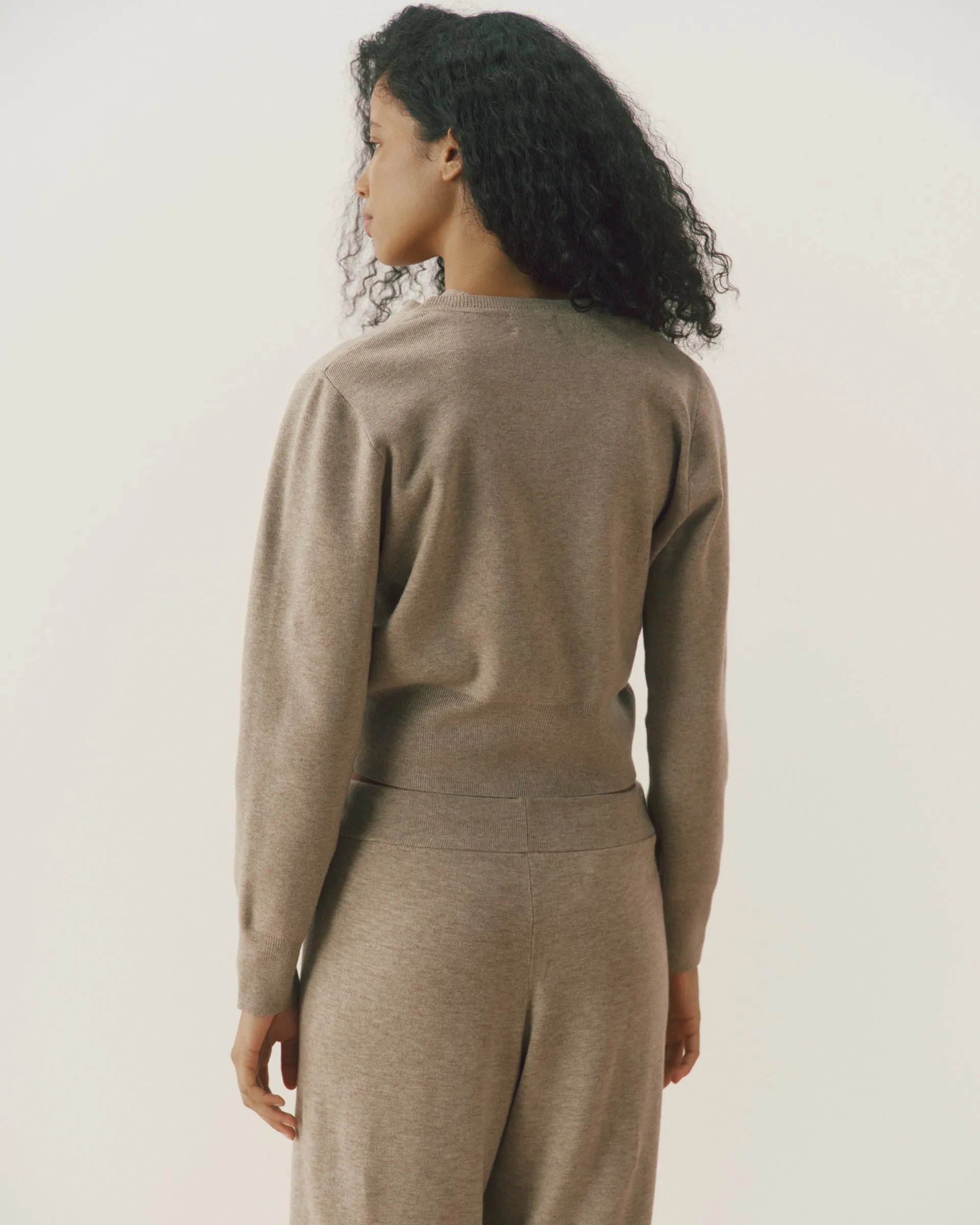 Knit Twinset Button Up Top - Sand sold by Adanola product image thumbnail 2