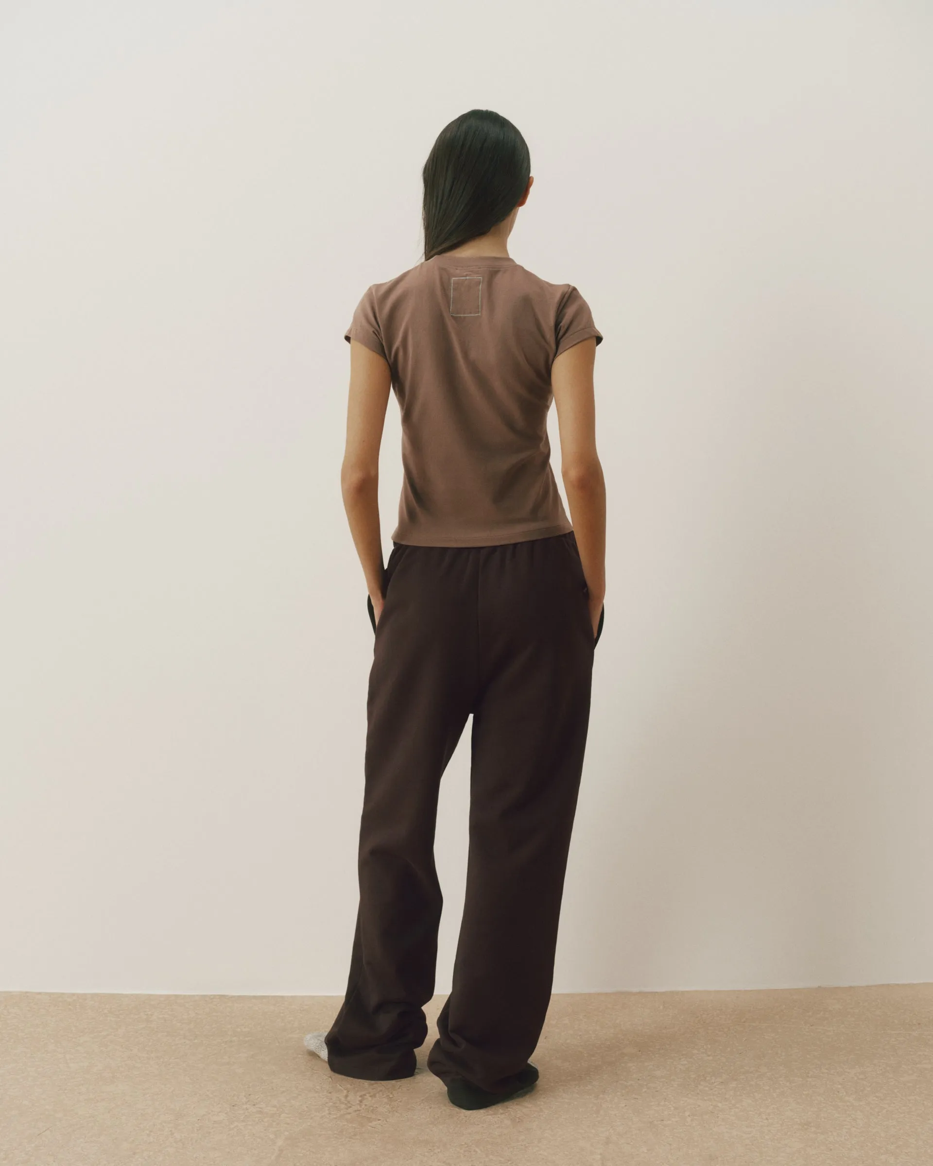 Le Mode De Vie Straight Leg Sweatpants - Coffee Bean/Airy Blue sold by Adanola product image thumbnail 2