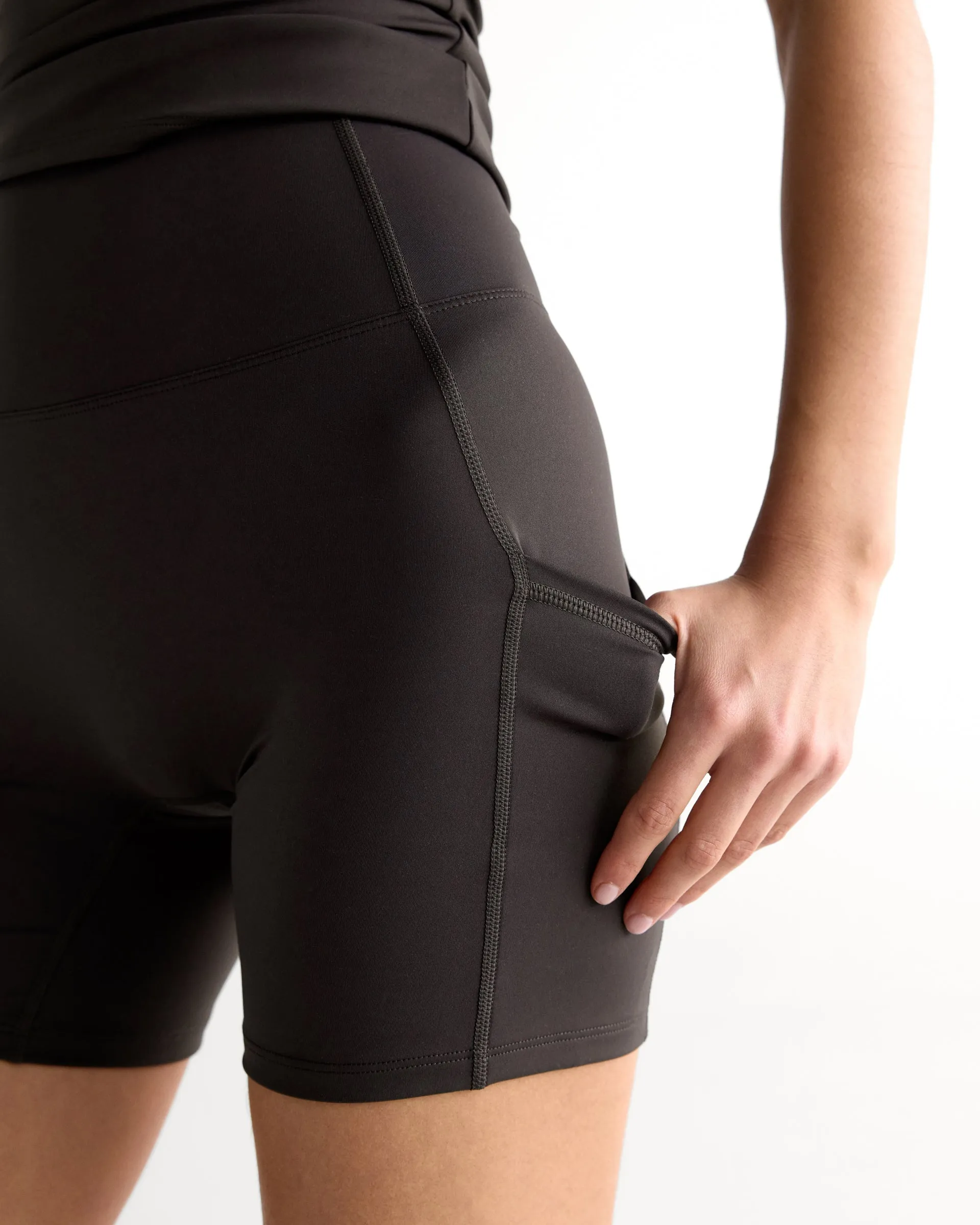 Ultimate Crop Pocket Shorts - Coffee Bean sold by Adanola product image thumbnail 2