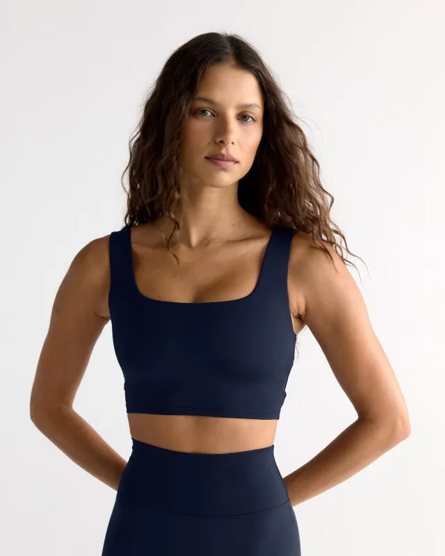 Ultimate Square Neck Bra - Navy Blue made by Adanola