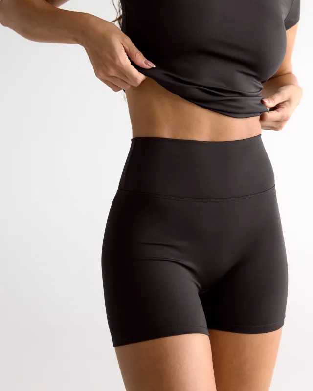 Ultimate Ultra Crop Shorts - Coffee Bean made by Adanola