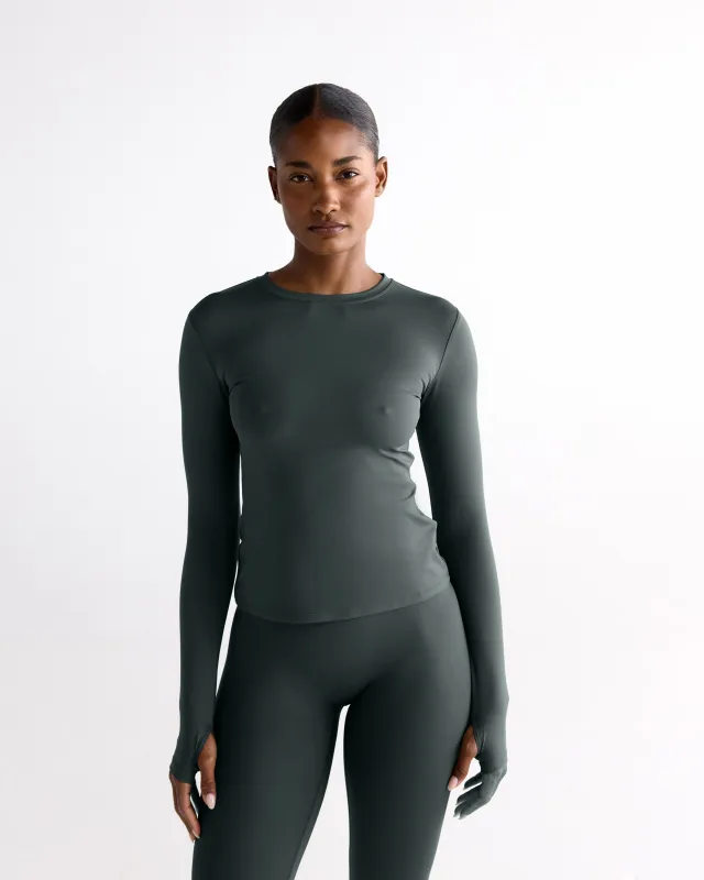 Ultimate Long Sleeve Top - Sea Green made by Adanola