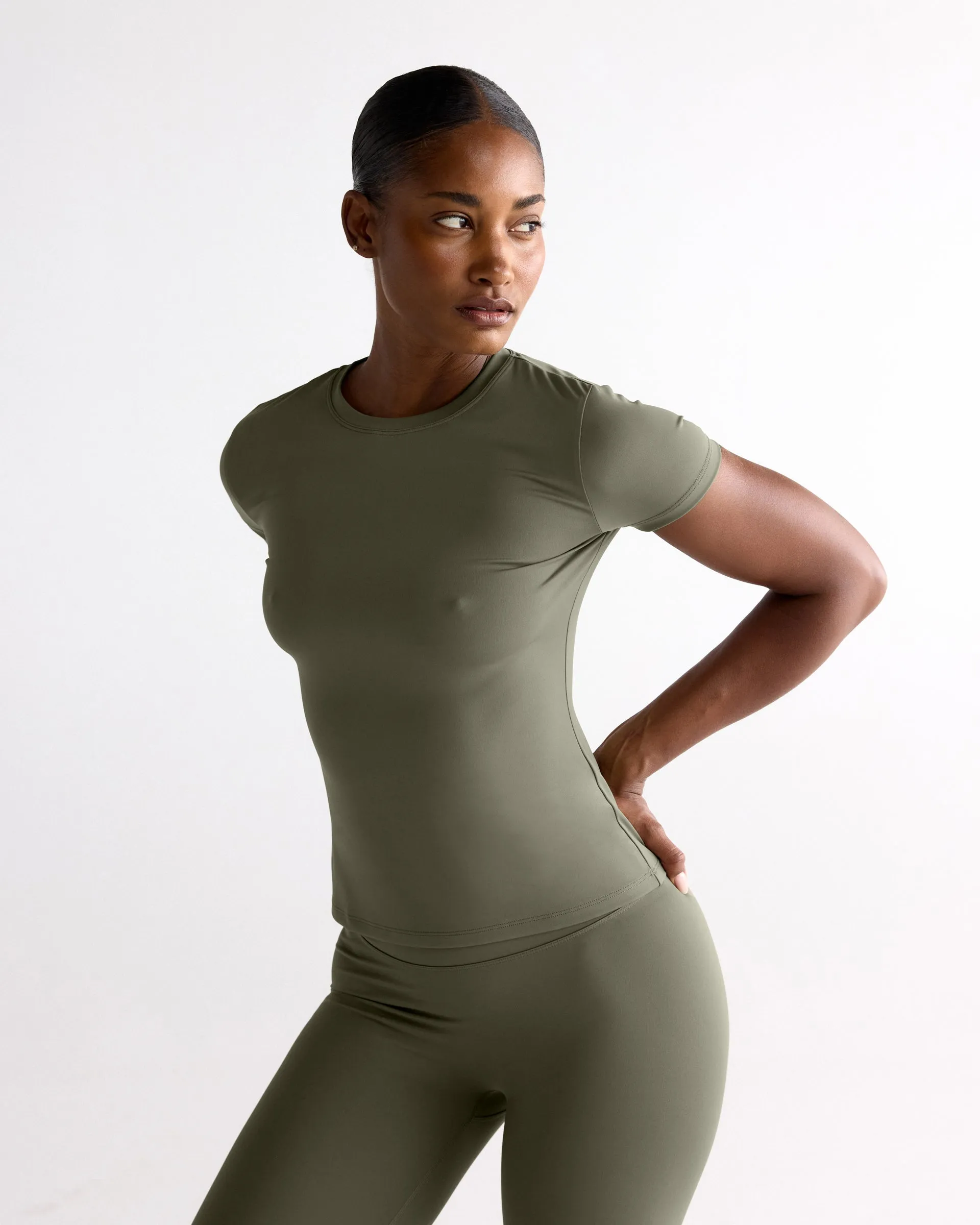 Ultimate Short Sleeve Top - Olive Green sold by Adanola