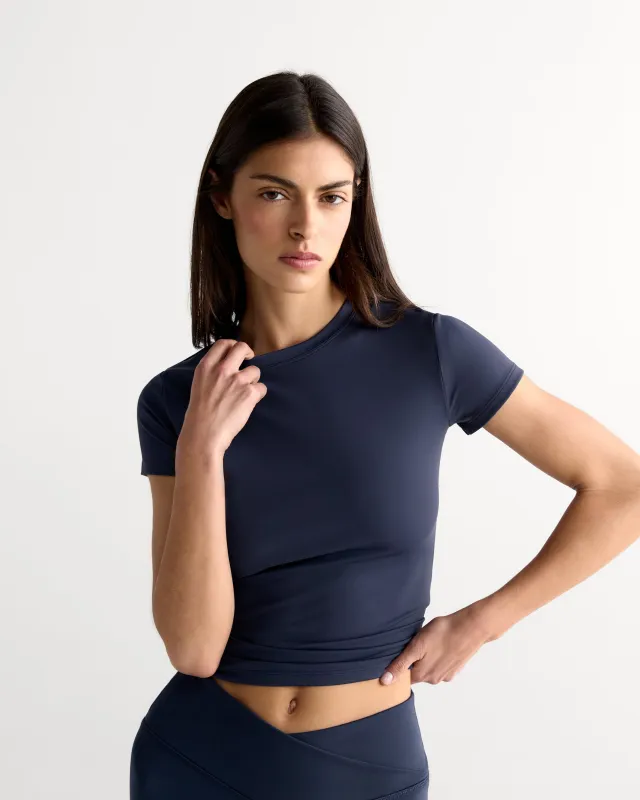 Ultimate Short Sleeve Top - Navy Blue made by Adanola
