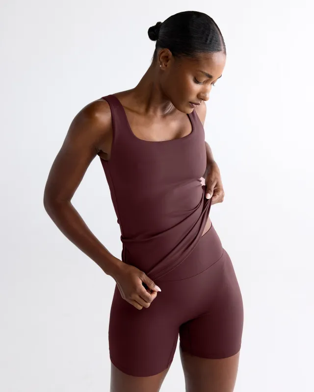 Ultimate Crop Shorts - Mulberry Red made by Adanola