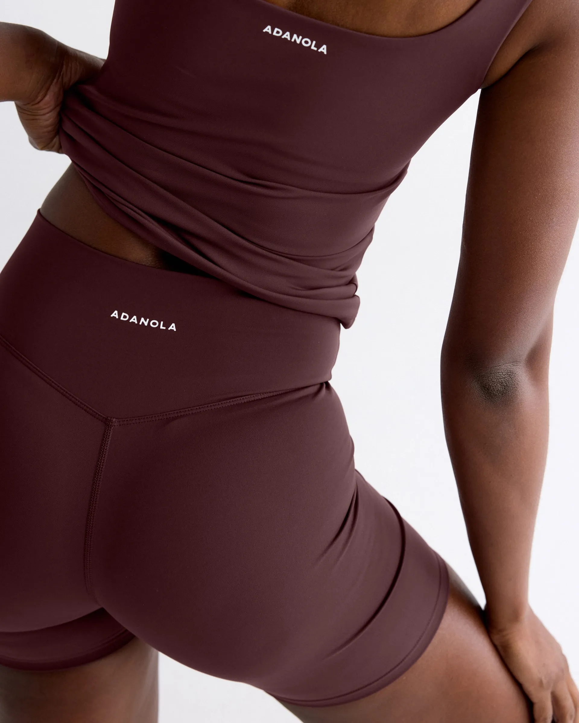 Ultimate Crop Shorts - Mulberry Red sold by Adanola product image thumbnail 3