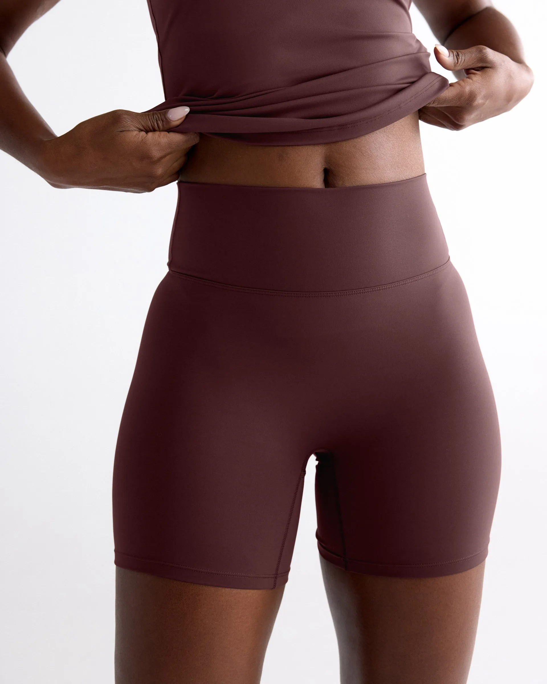 Ultimate Crop Shorts - Mulberry Red sold by Adanola product image thumbnail 2