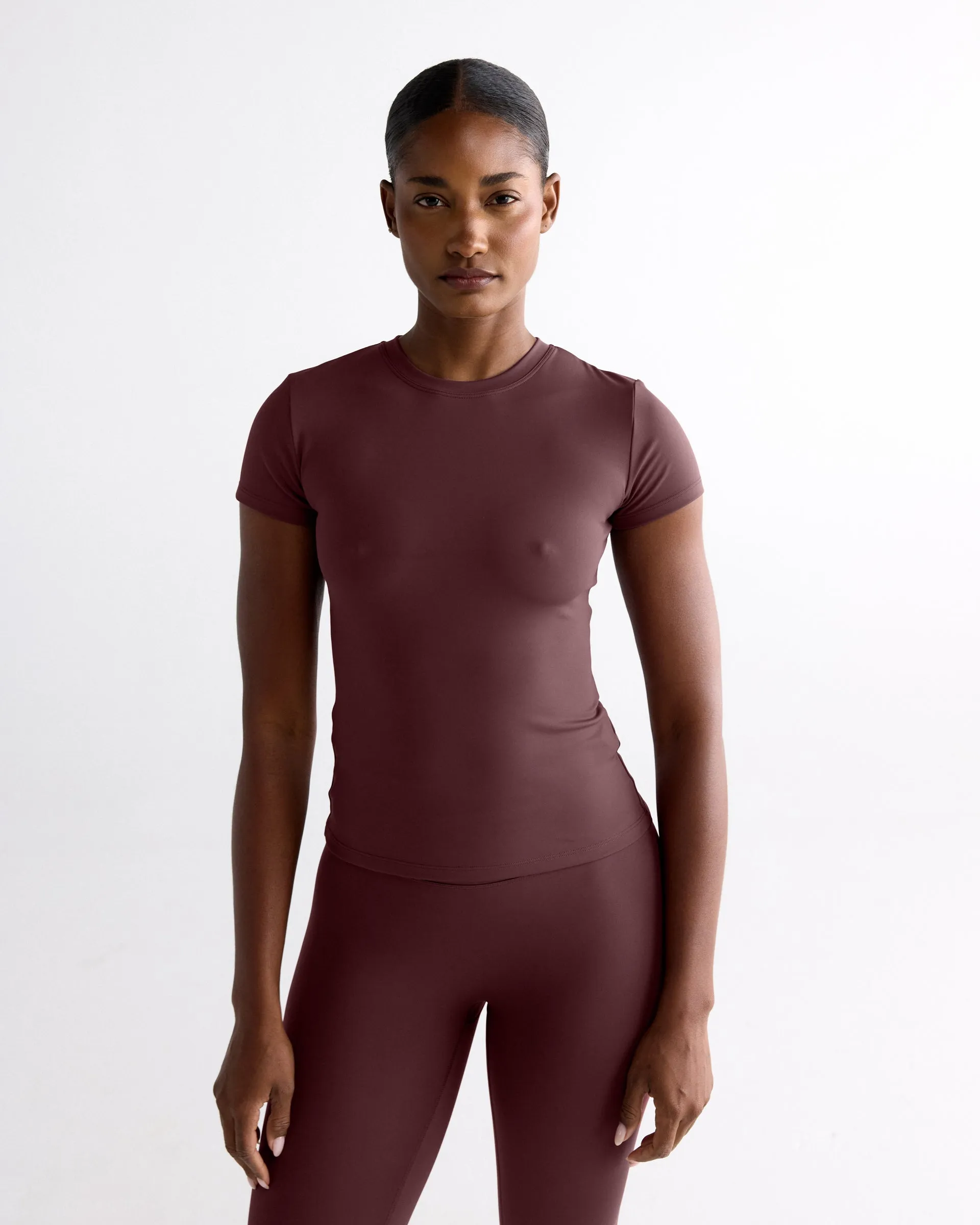 Ultimate Short Sleeve Top - Mulberry Red sold by Adanola