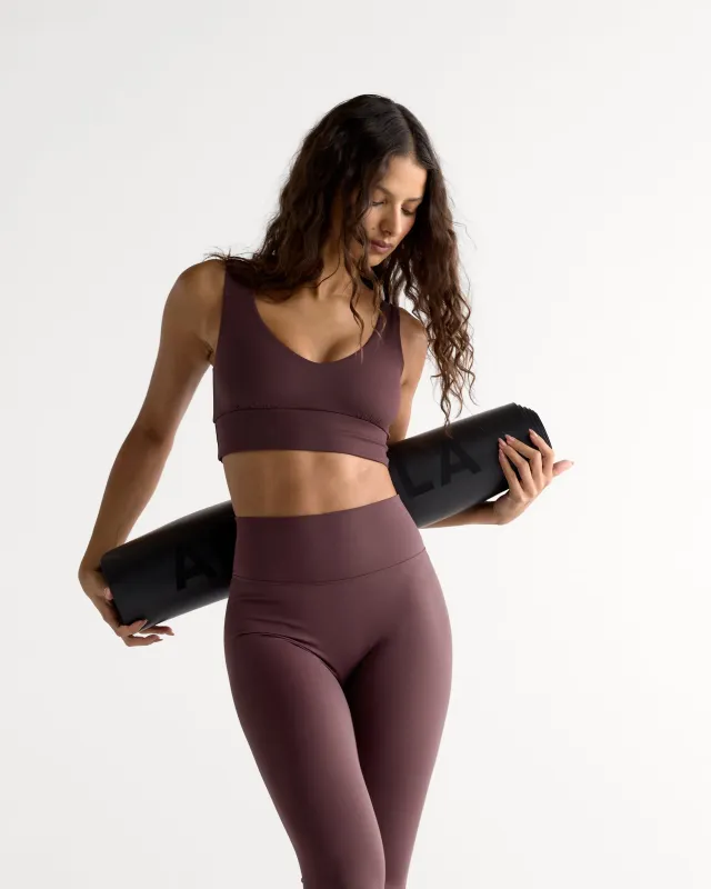 Ultimate V Neck Bra - Mulberry Red made by Adanola