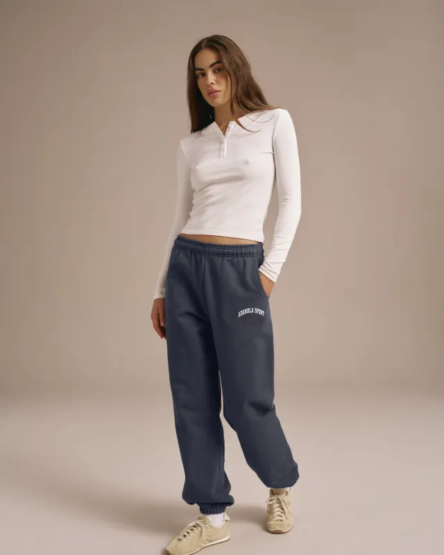 AS Sweatpants - Washed Midnight Blue made by Adanola