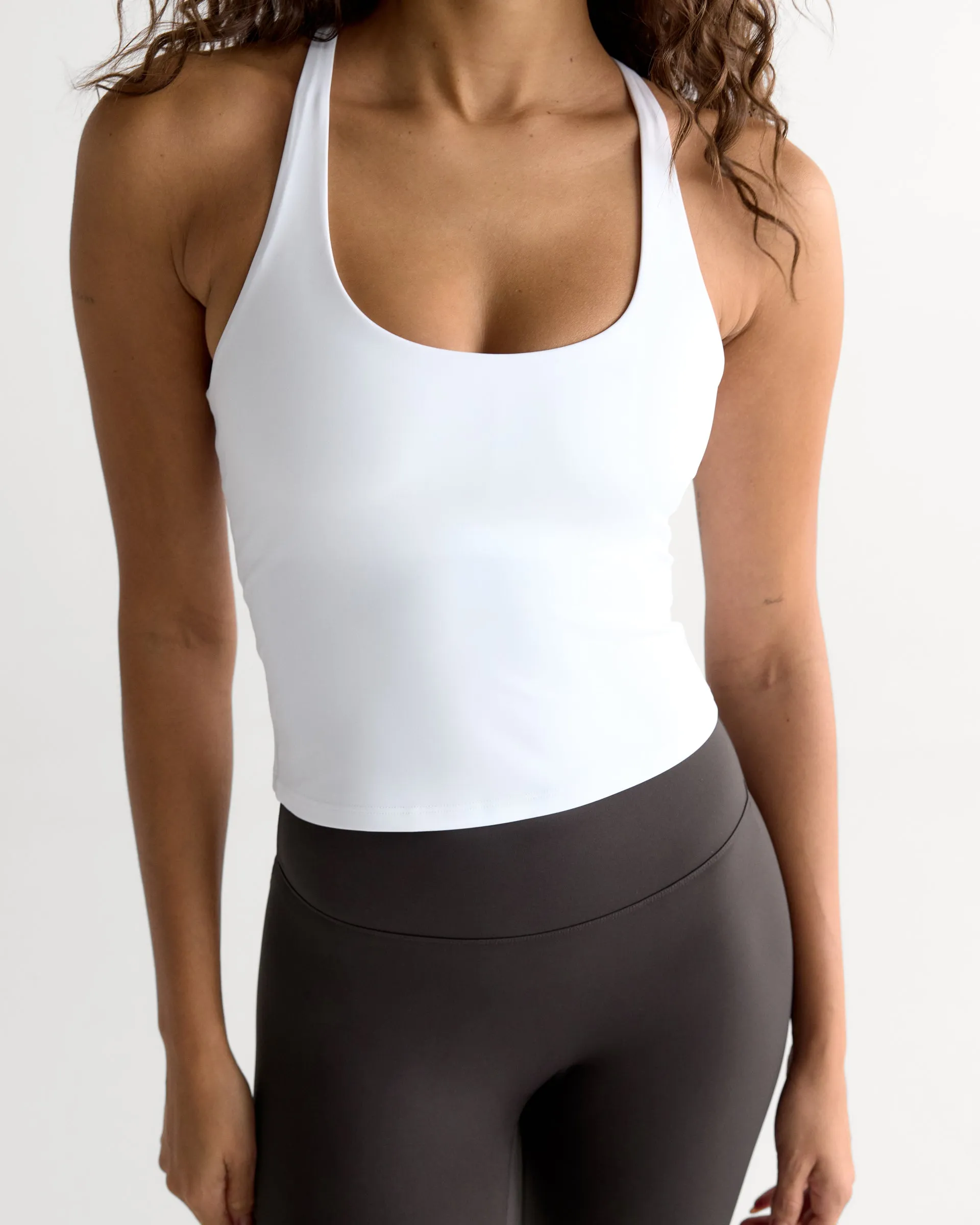 Ultimate Narrow Racer Back Tank - White sold by Adanola product image thumbnail 3