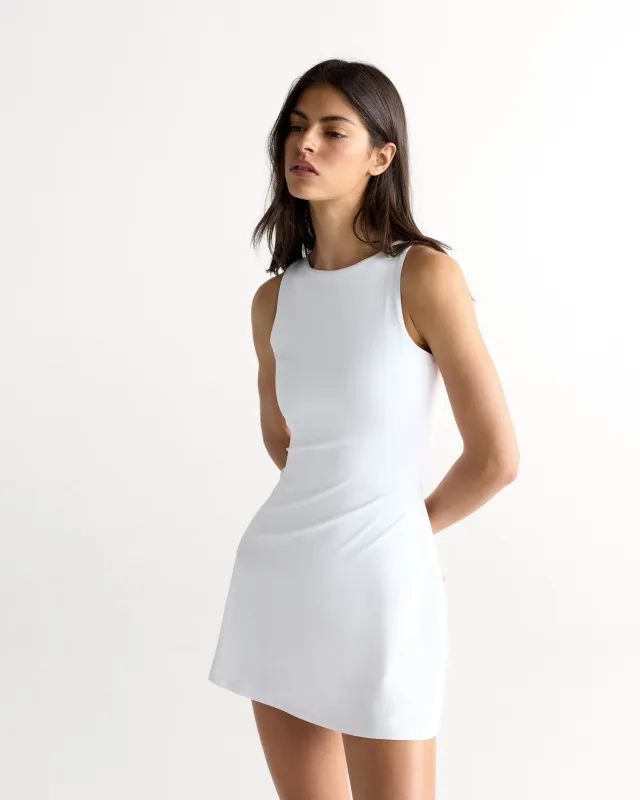 Ultimate Scoop Back Dress - White made by Adanola