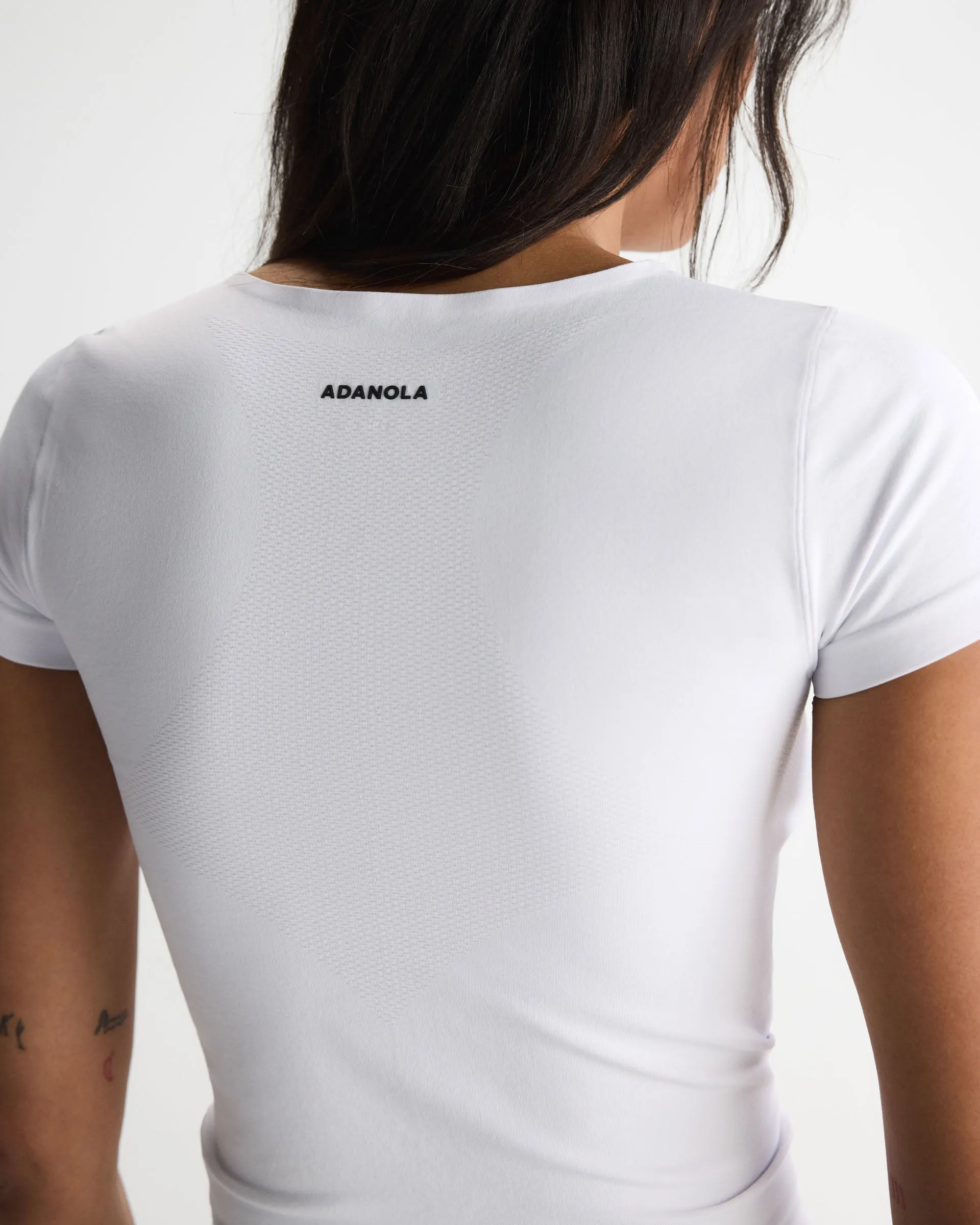 Seamless Short Sleeve Top - White sold by Adanola product image thumbnail 3