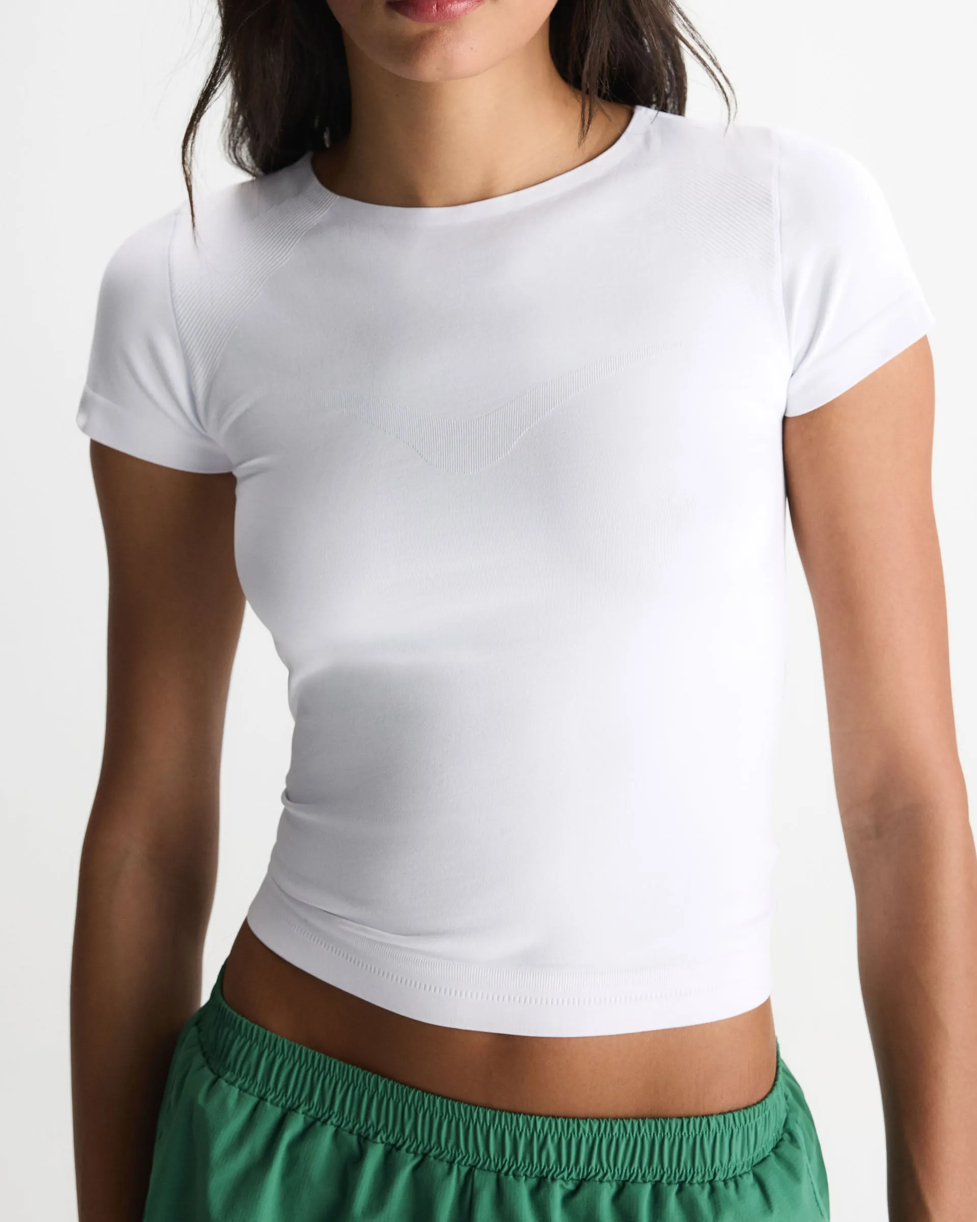 Seamless Short Sleeve Top - White sold by Adanola product image thumbnail 4