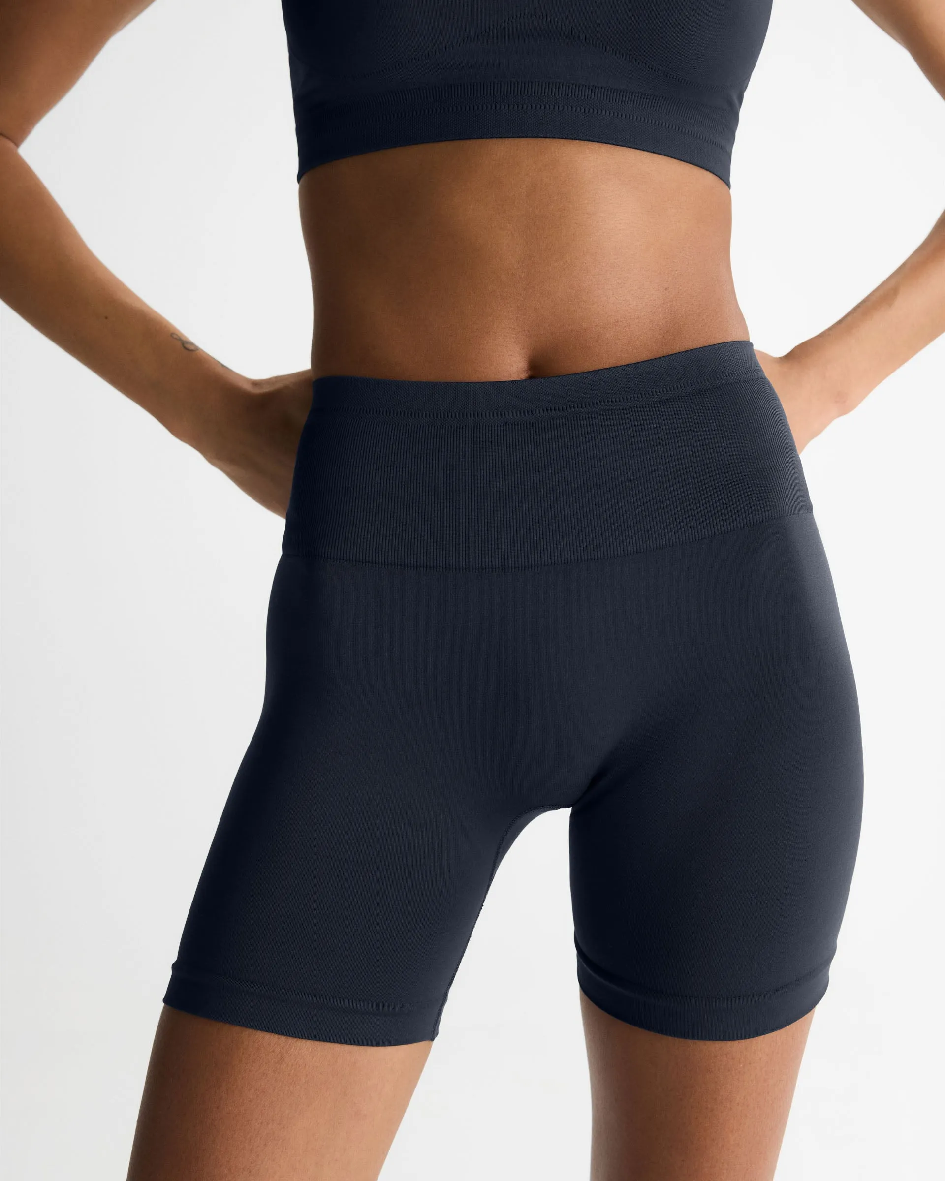 Seamless Crop Shorts - Midnight Blue sold by Adanola product image thumbnail 2