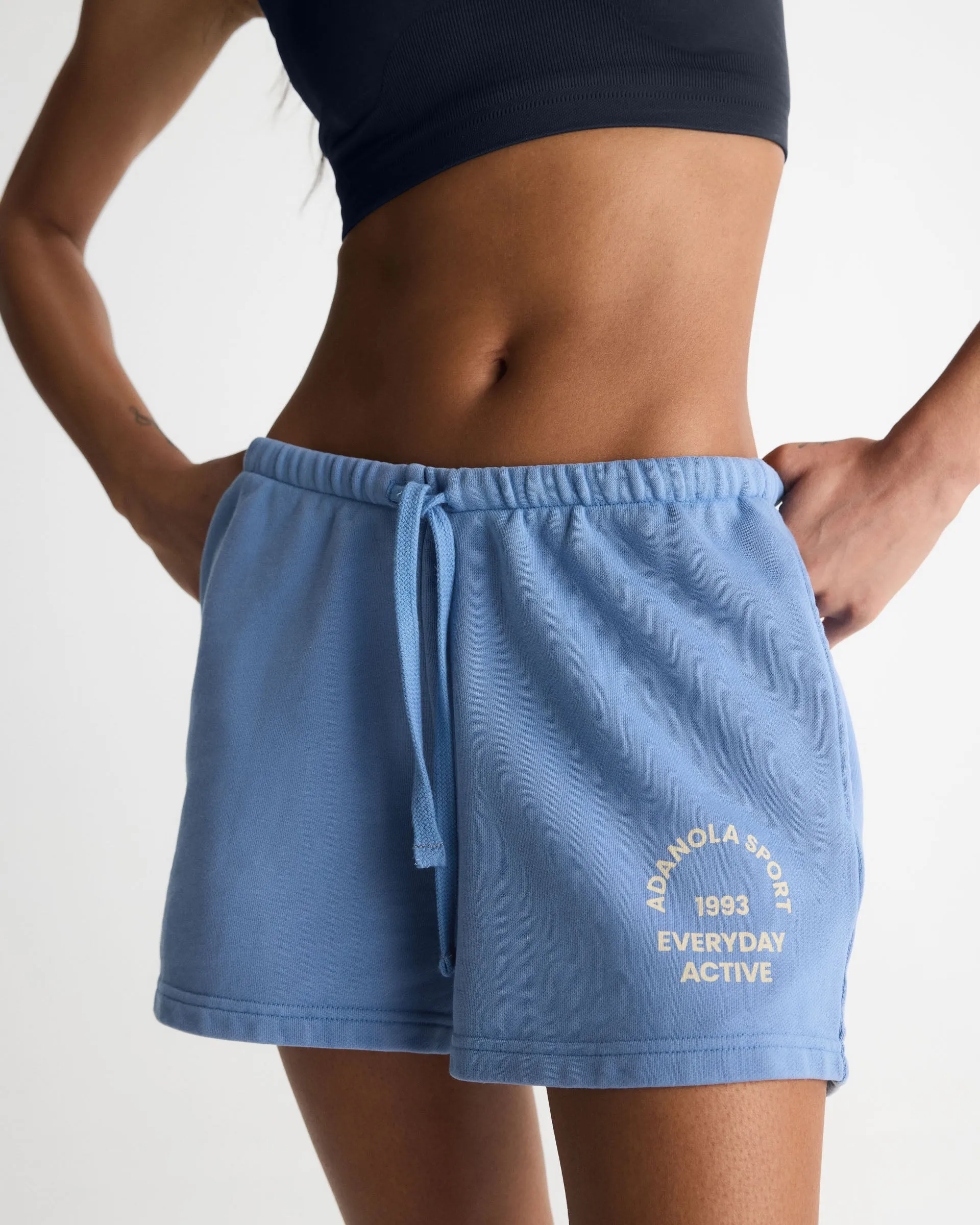 Everyday Active Washed Sweat Shorts - Blossom Blue/Buttercream sold by Adanola product image thumbnail 3
