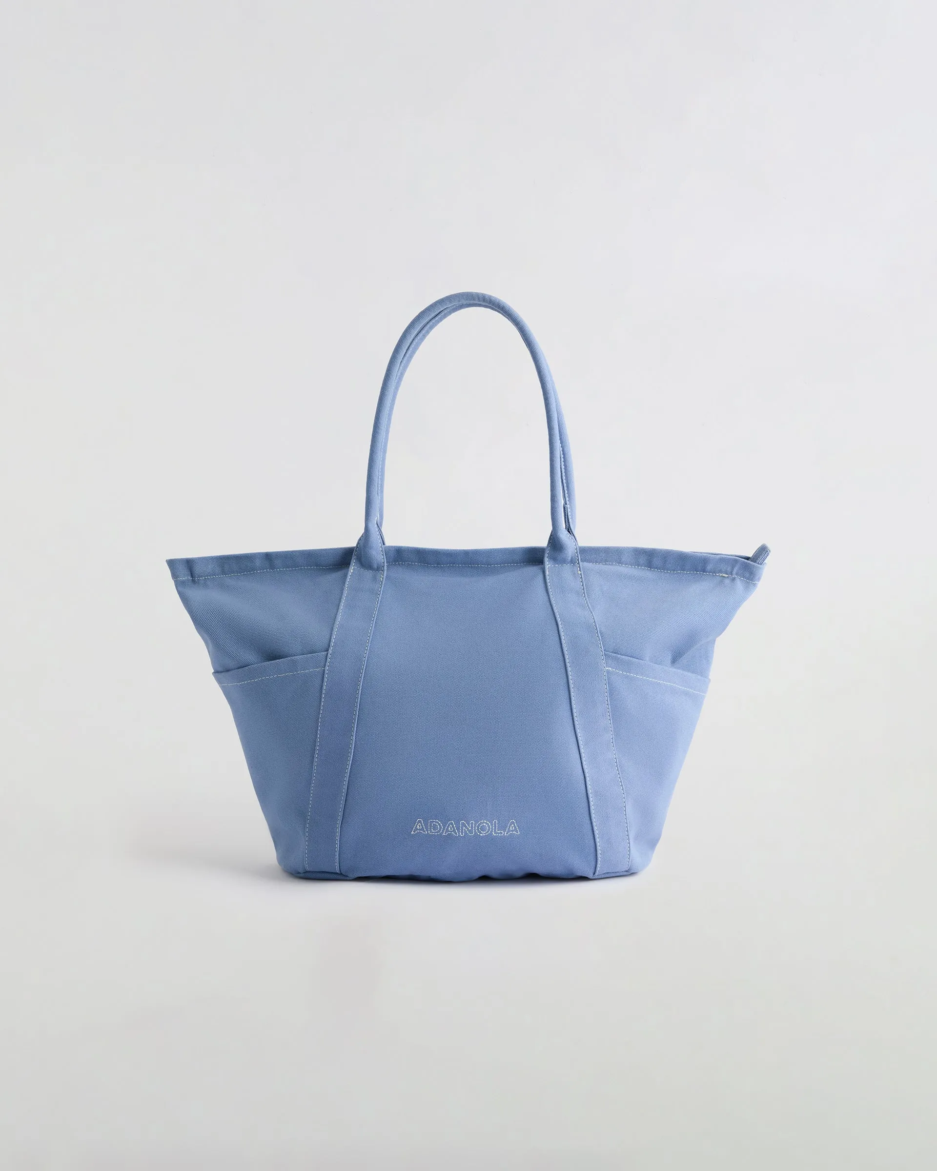 Heavy Canvas Washed Tote Bag - Blossom Blue sold by Adanola product image thumbnail 3