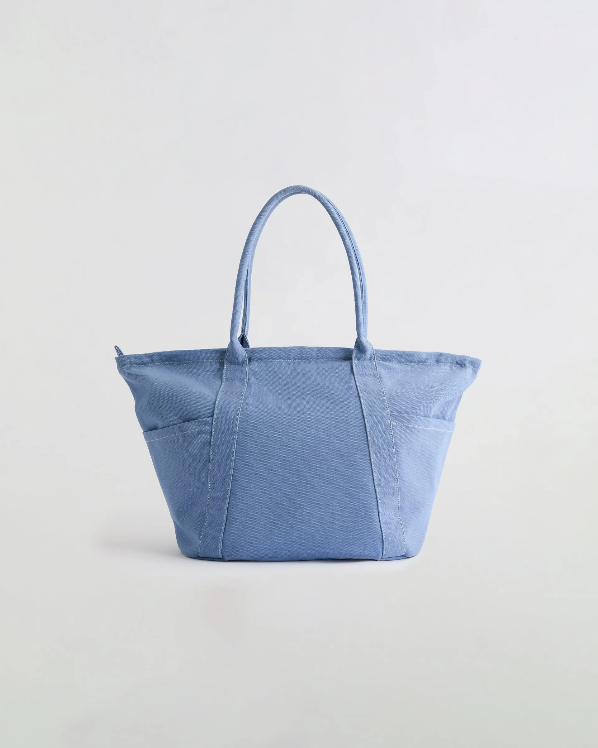 Heavy Canvas Washed Tote Bag - Blossom Blue sold by Adanola product image thumbnail 4