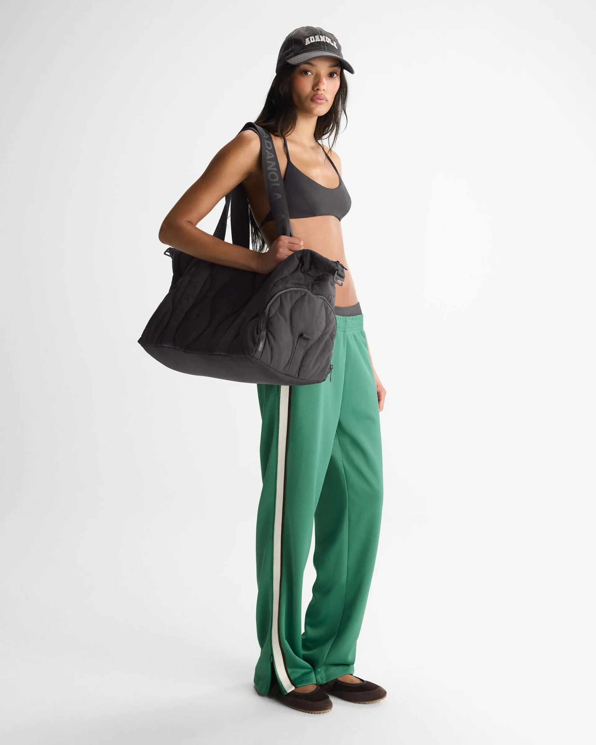 Quilted Nylon Duffle Bag - Coffee Bean sold by Adanola product image thumbnail 3