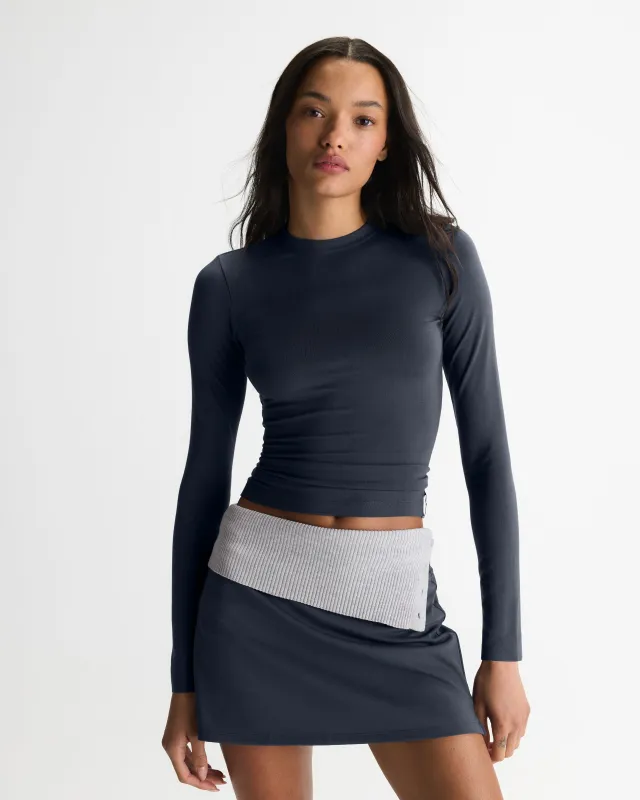 Soft Modal Long Sleeve Top - Midnight Blue made by Adanola