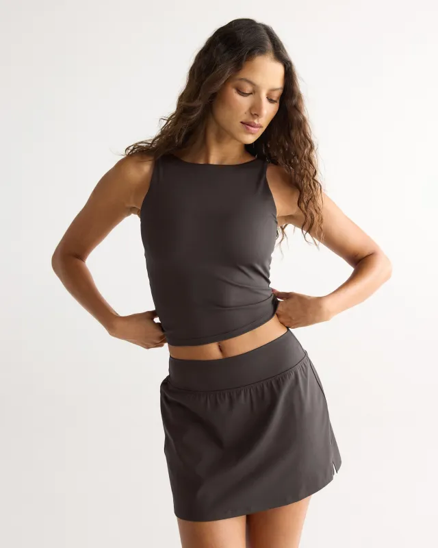 Ultimate Scoop Back Tank - Coffee Bean made by Adanola