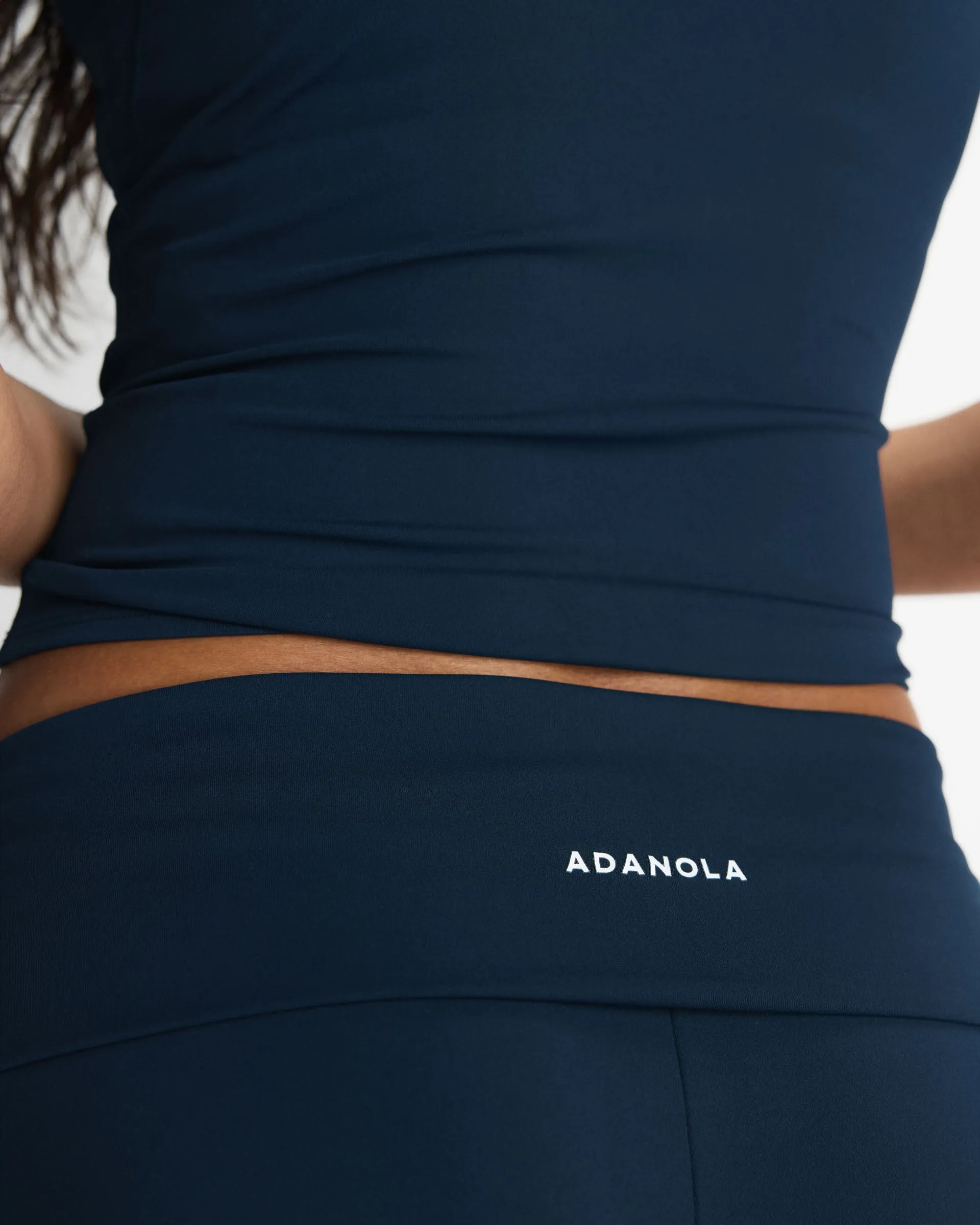 Fold Over Wide Leg Yoga Pant - Navy Blue sold by Adanola product image thumbnail 3