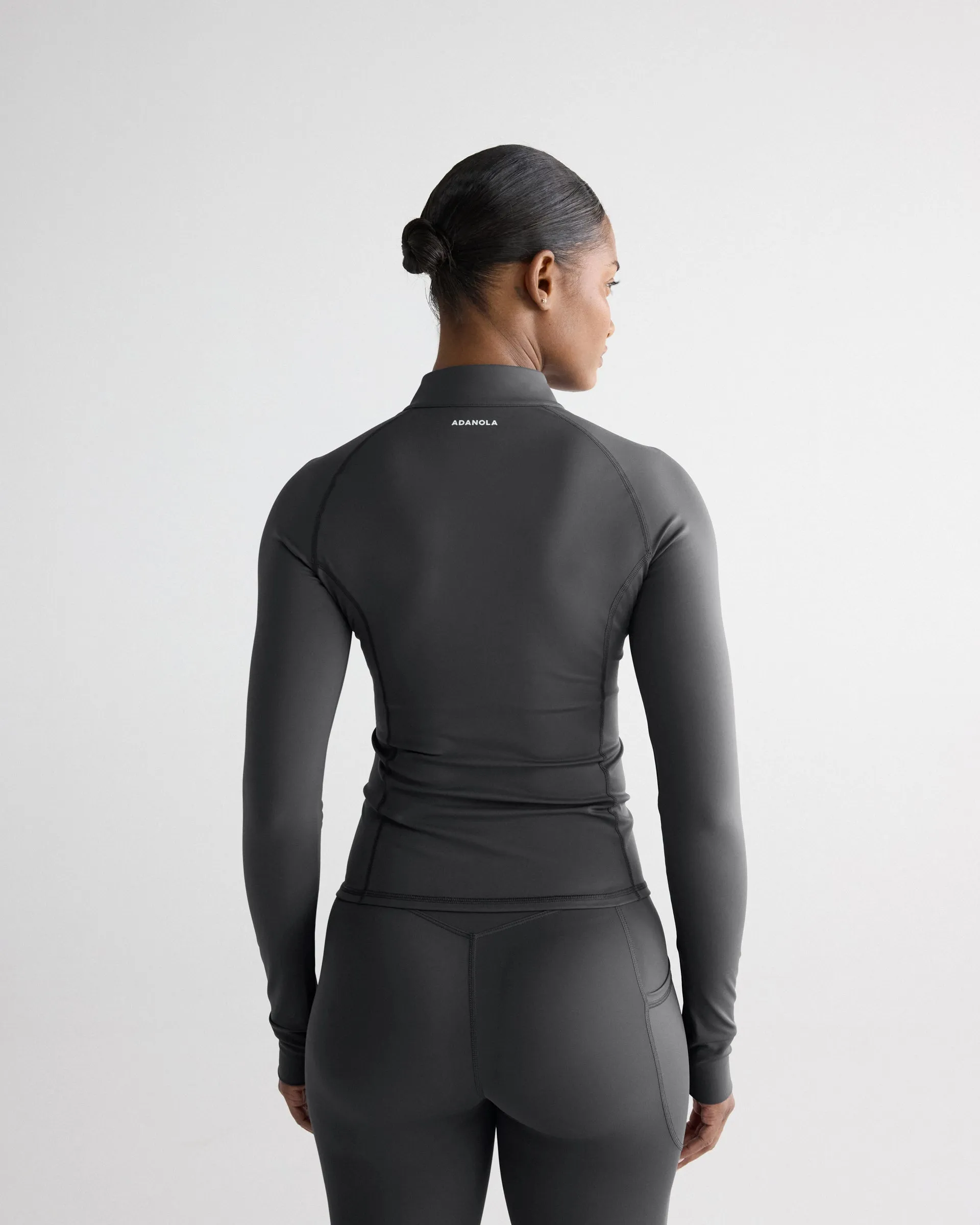 Ultimate Long Sleeve Zip Up Top - Graphite Grey sold by Adanola product image thumbnail 4
