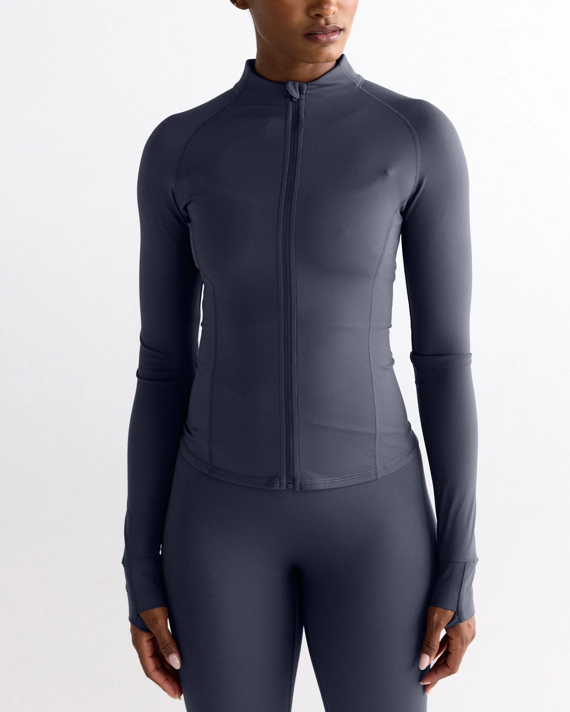 Ultimate Long Sleeve Zip Up Top - Midnight Blue sold by Adanola product image thumbnail 4