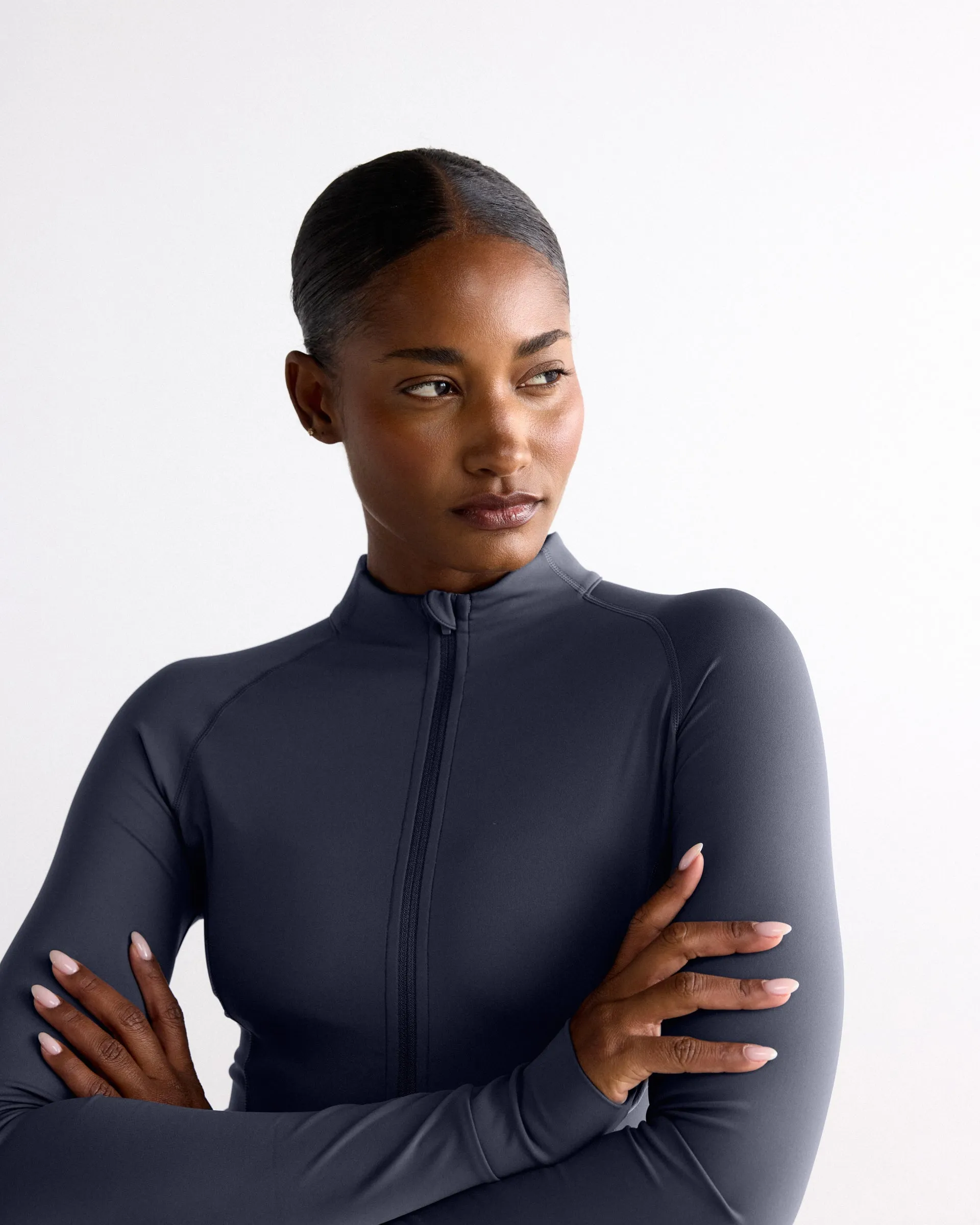 Ultimate Long Sleeve Zip Up Top - Midnight Blue sold by Adanola product image thumbnail 3