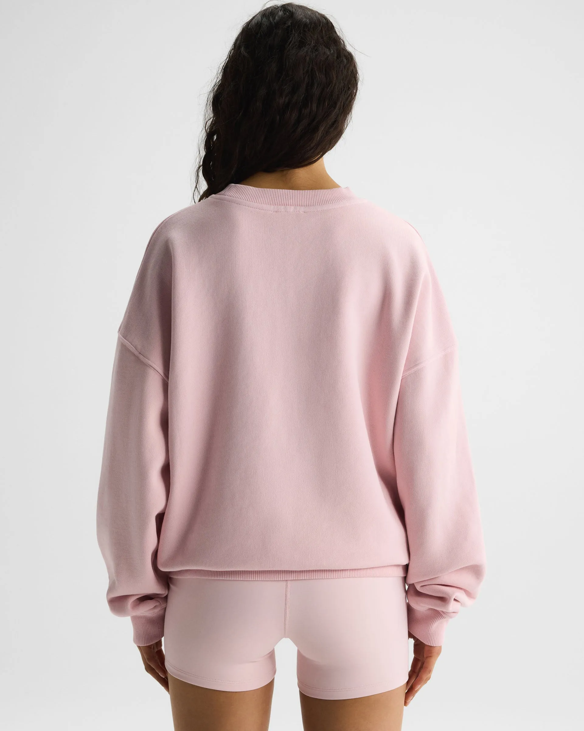 Varsity Applique Washed Oversized Sweatshirt - Soft Pink sold by Adanola product image thumbnail 4