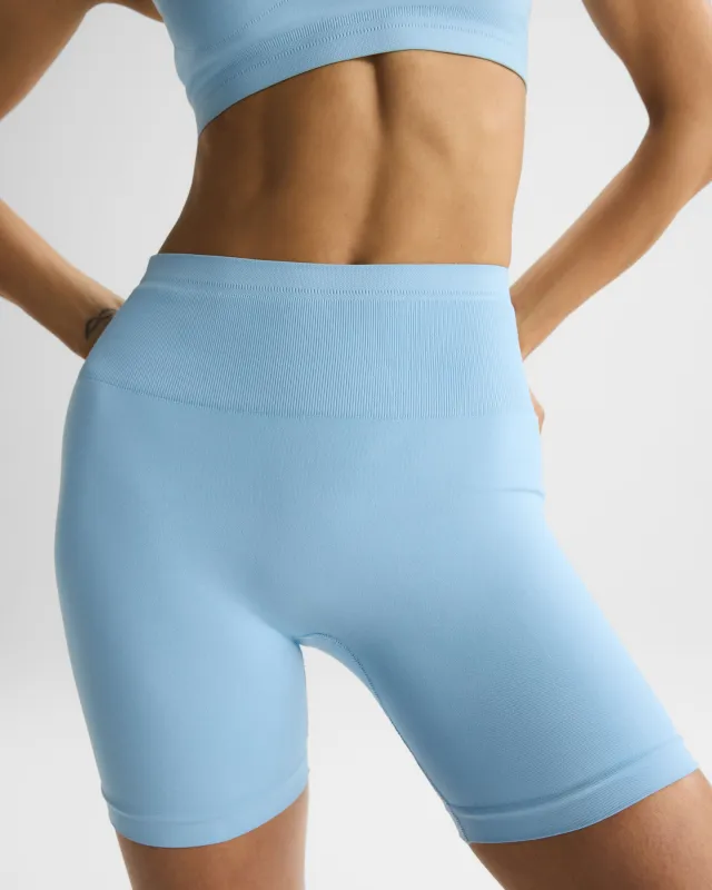Seamless Crop Shorts - Breeze Blue made by Adanola