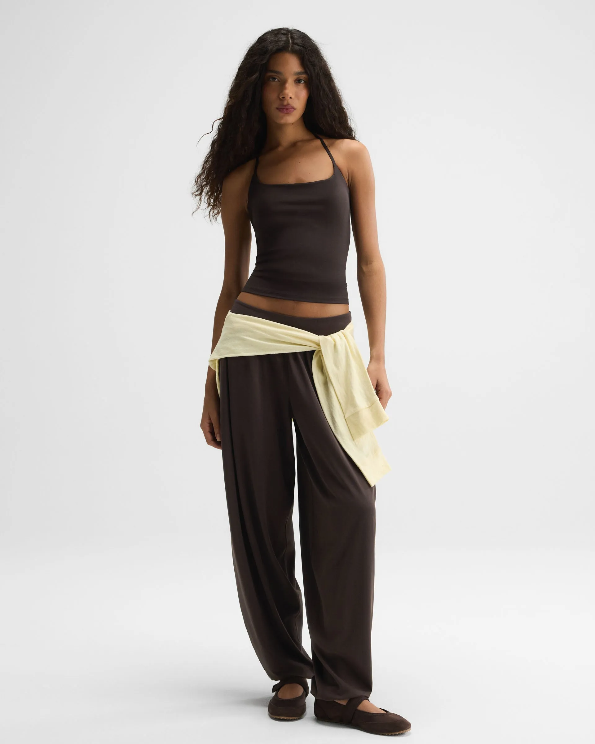 Balloon Yoga Pant - Coffee Bean sold by Adanola