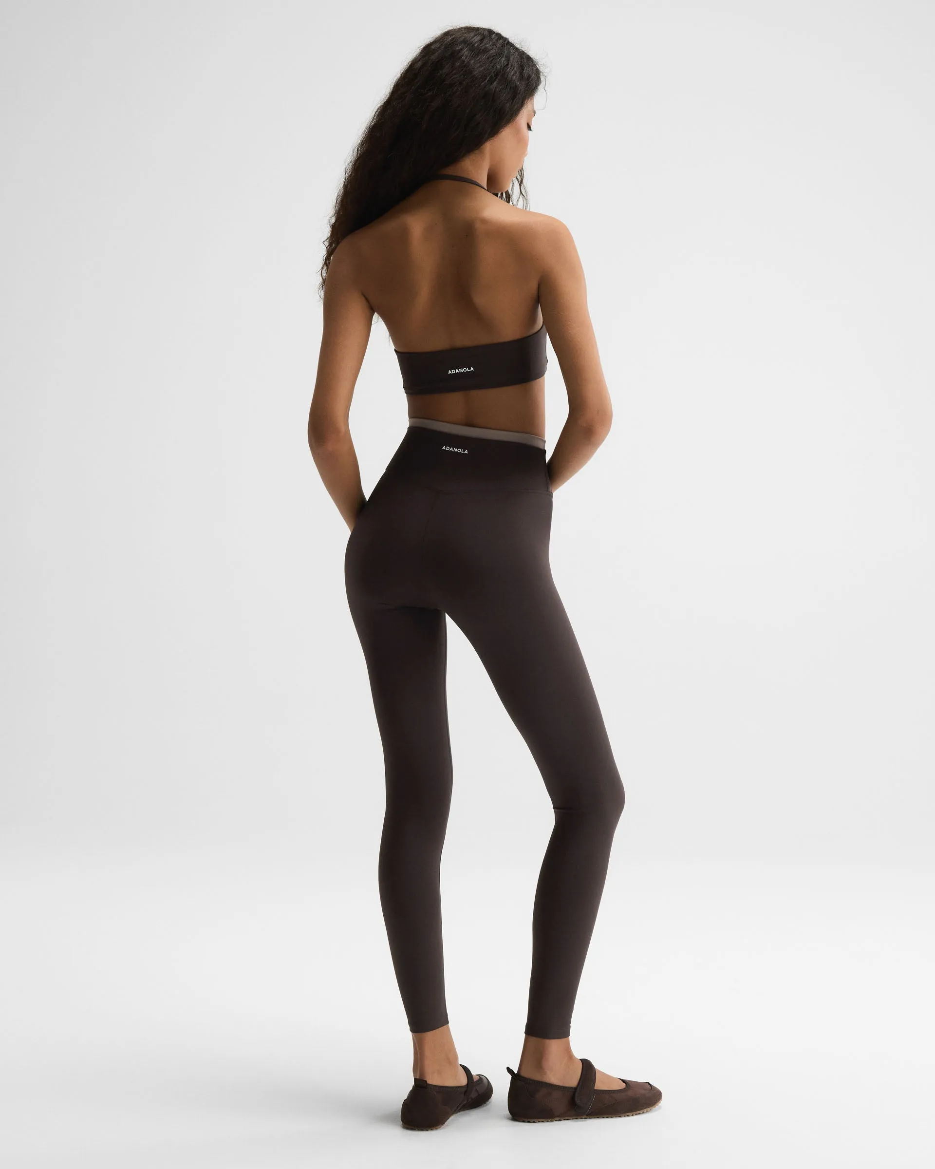 Ultimate Double Layer Leggings - Coffee Bean/Dusty Brown sold by Adanola product image thumbnail 2