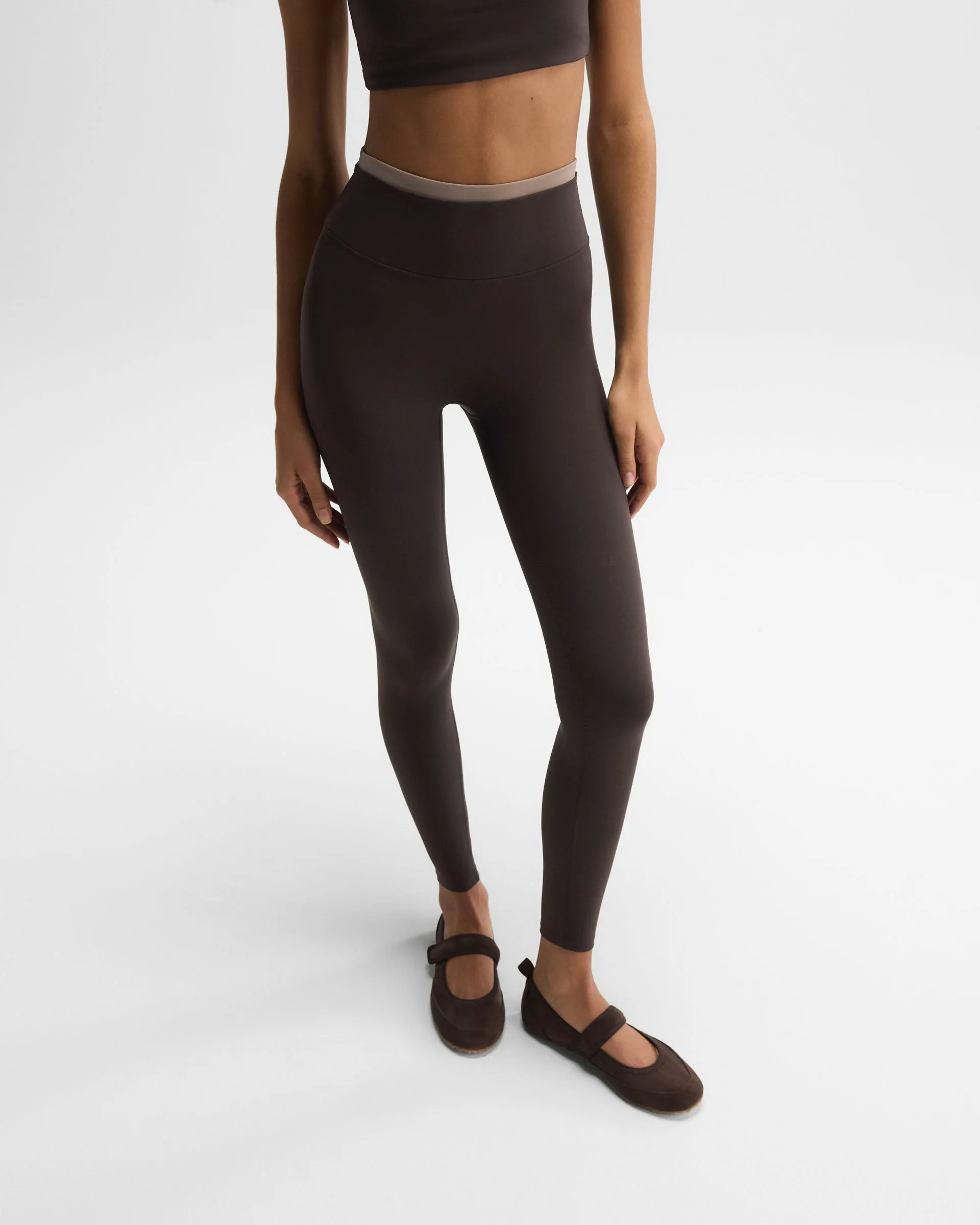 Ultimate Double Layer Leggings - Coffee Bean/Dusty Brown sold by Adanola product image thumbnail 3
