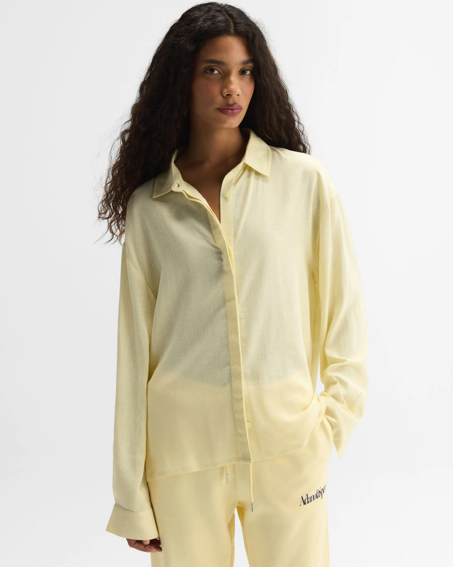 Linen Blend Shirt - Buttercream sold by Adanola product image thumbnail 4