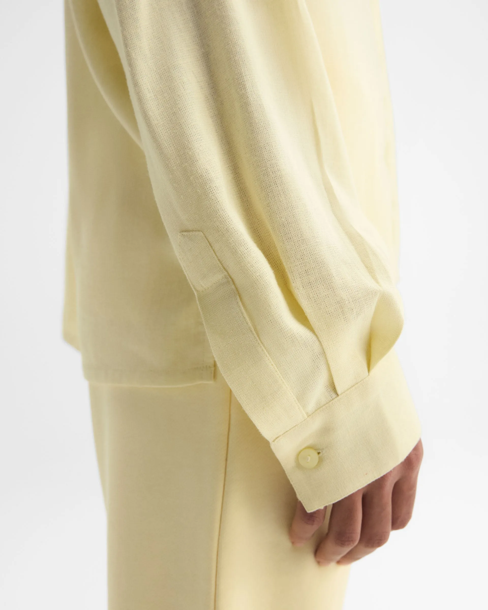 Linen Blend Shirt - Buttercream sold by Adanola product image thumbnail 3
