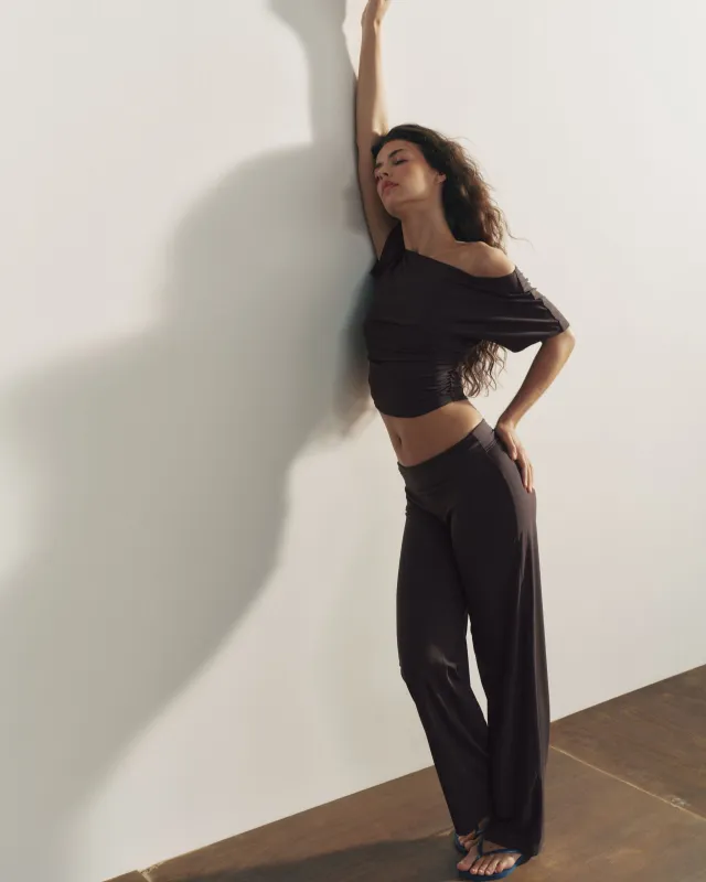 Straight Leg Yoga Pant - Coffee Bean made by Adanola