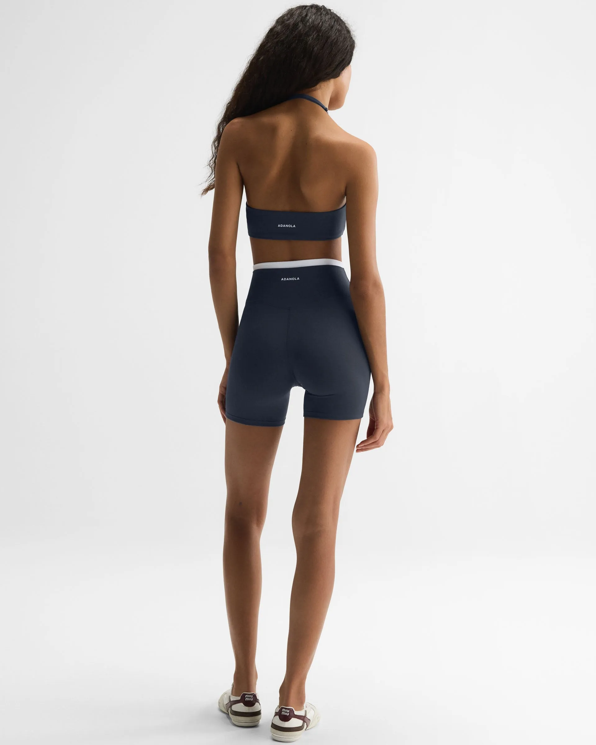 Ultimate Halter Double Layer Bra - Midnight Blue/White sold by Adanola product image thumbnail 4