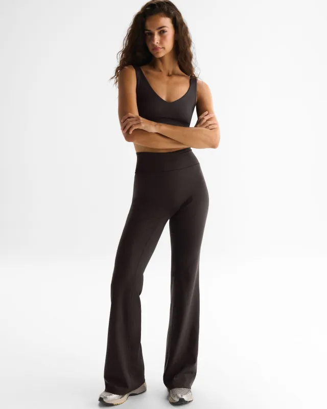 Flared Yoga Pants - Coffee Bean made by Adanola