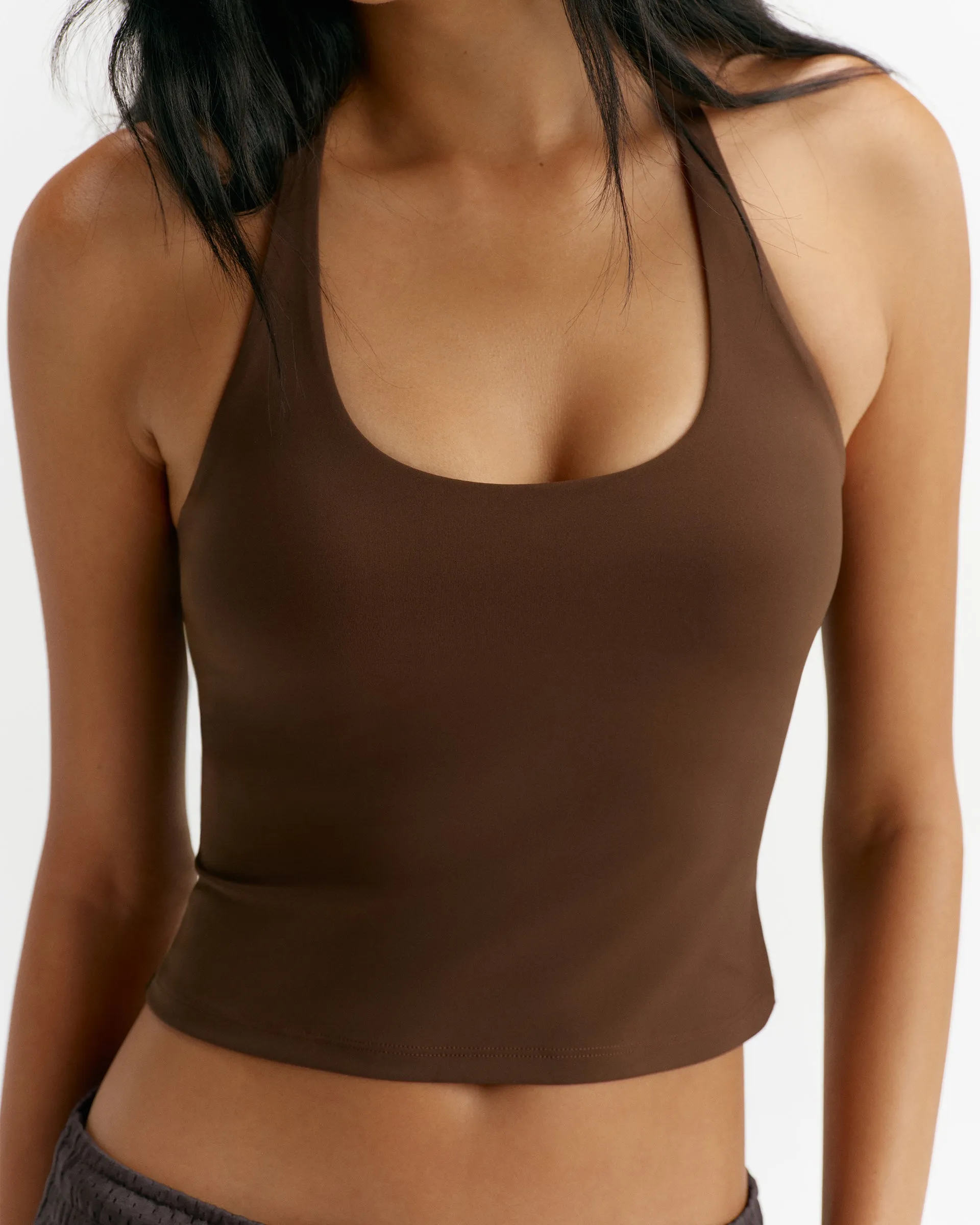 Ultimate Narrow Racer Back Tank - Chocolate Brown sold by Adanola product image thumbnail 2