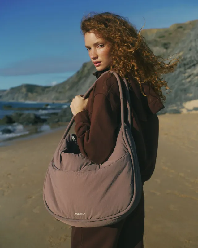 Padded Shoulder Bag - Brown made by Adanola