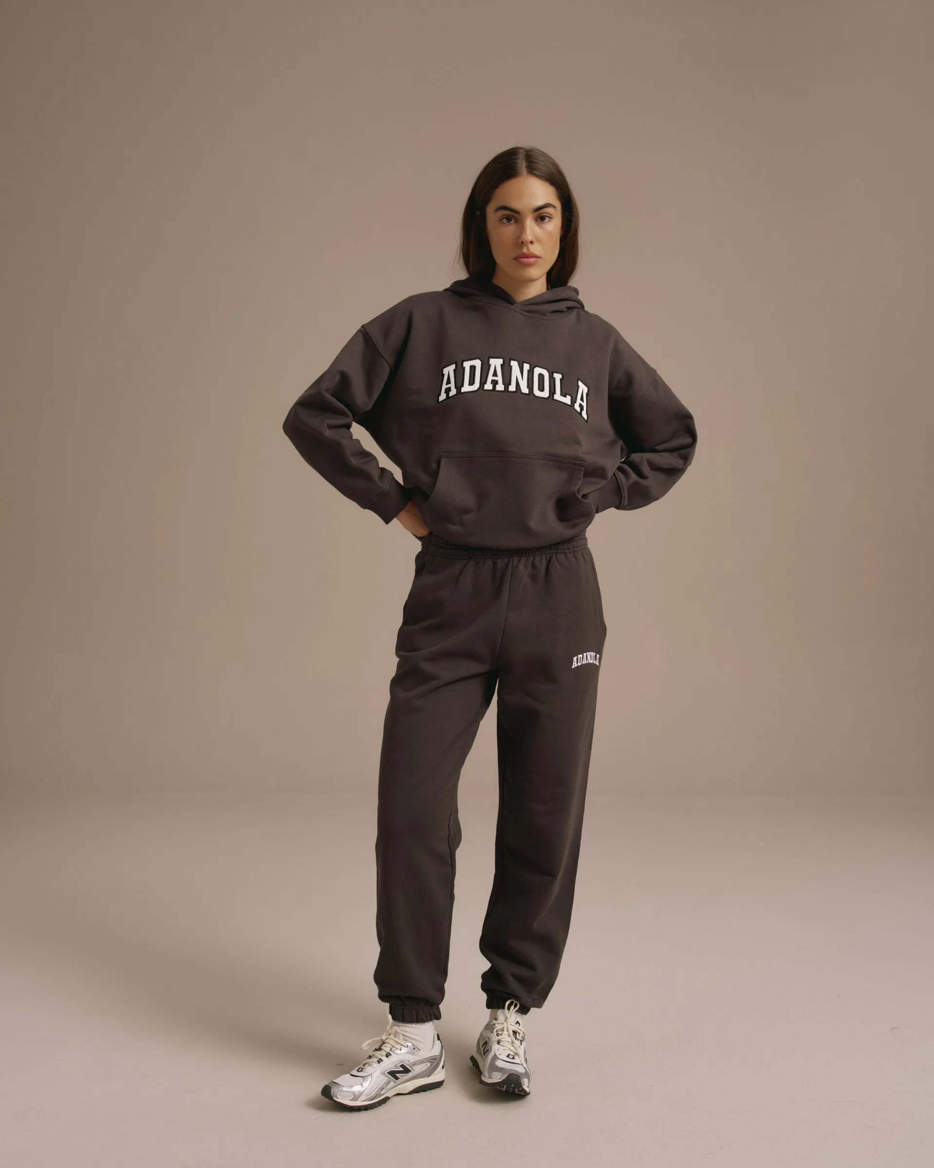 Varsity Oversized Hoodie - Washed Coffee Bean sold by Adanola product image thumbnail 4